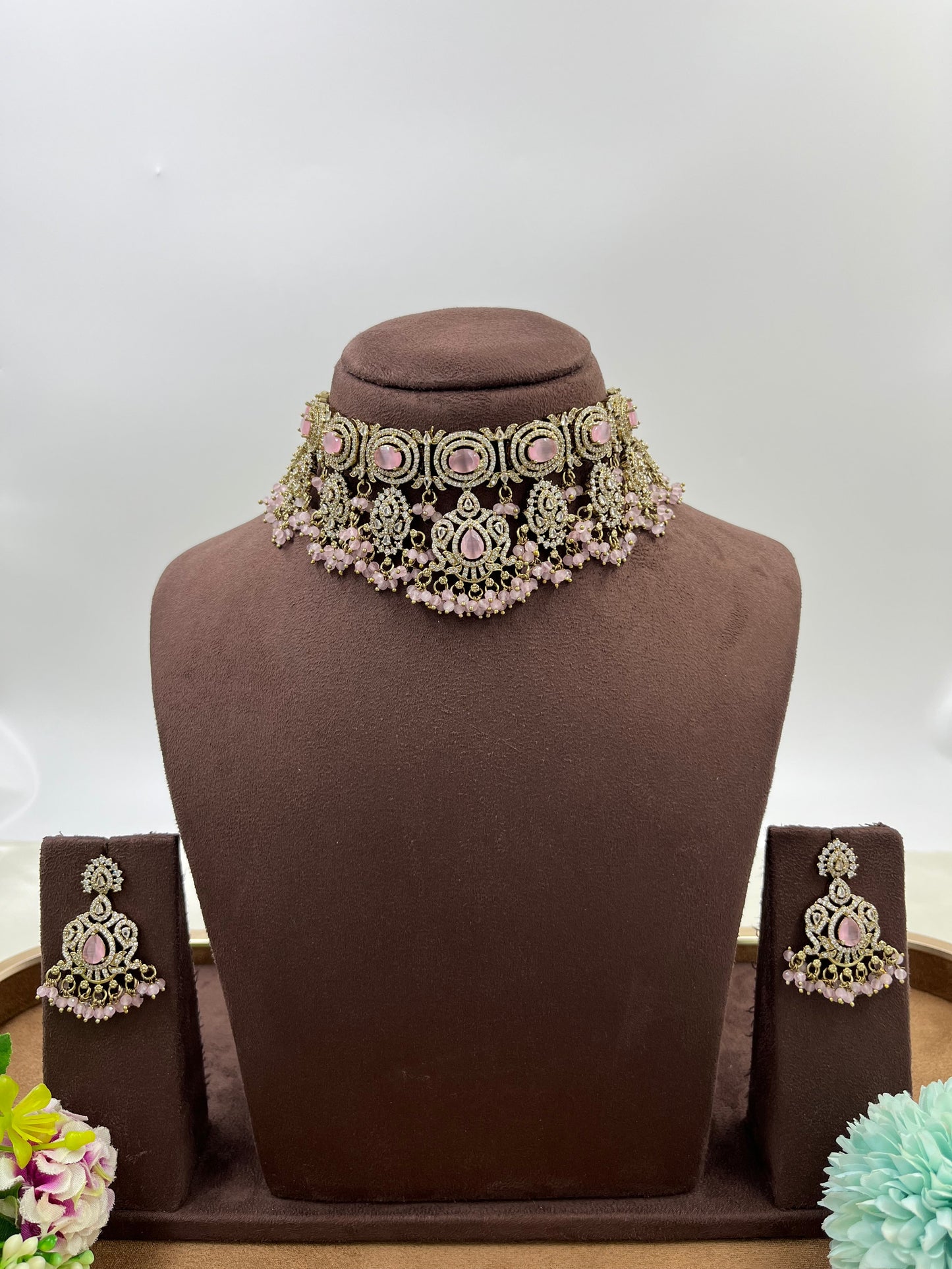 Lora Premium Victorian Choker Necklace Set