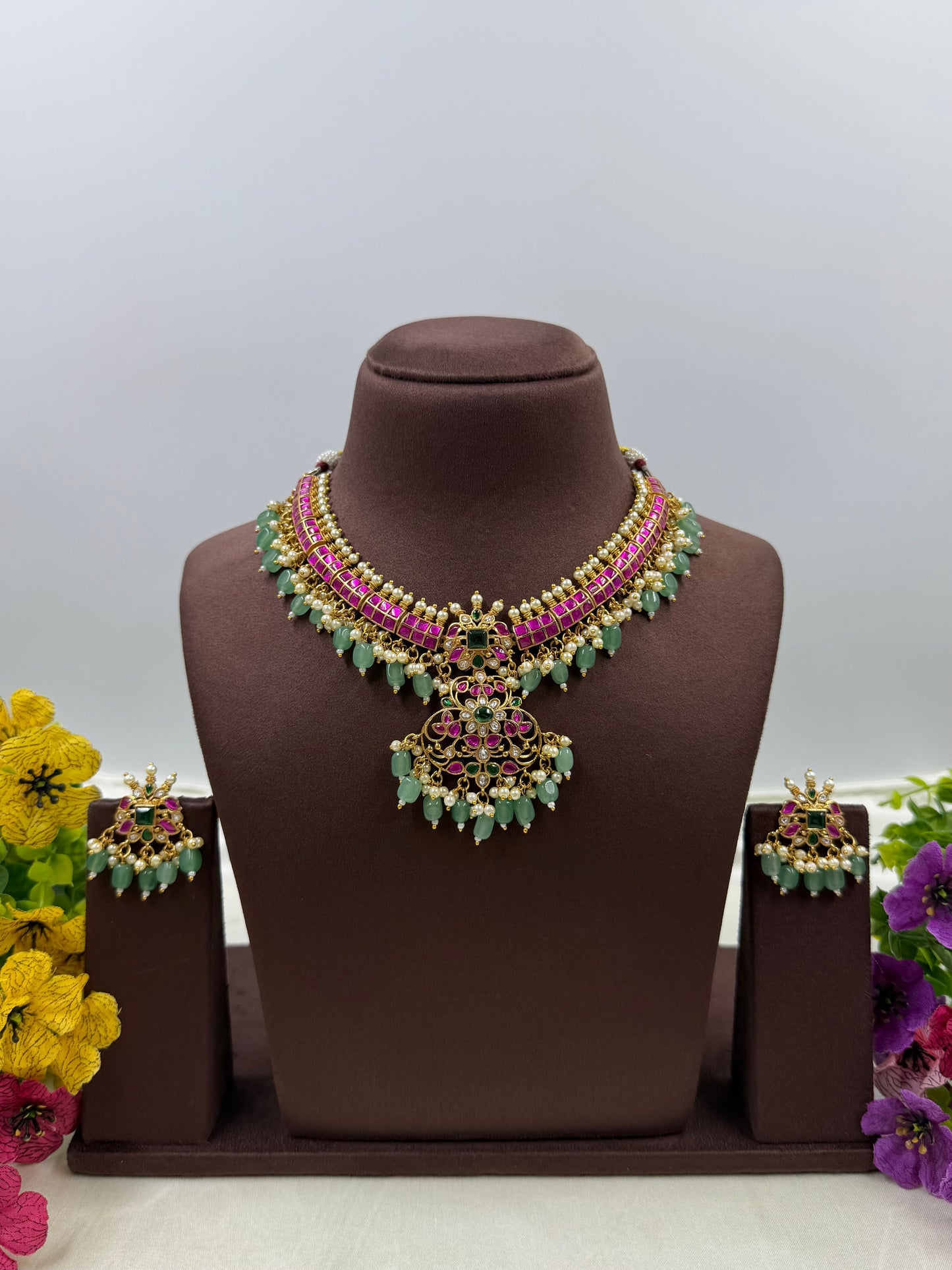 Prachi Pachi Kundan Necklace Set