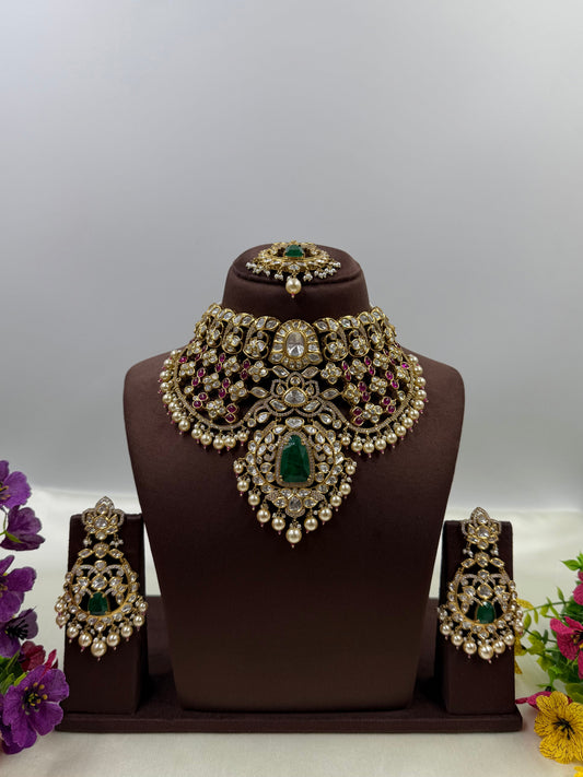 Ruhani Moissanite Choker Bridal Set