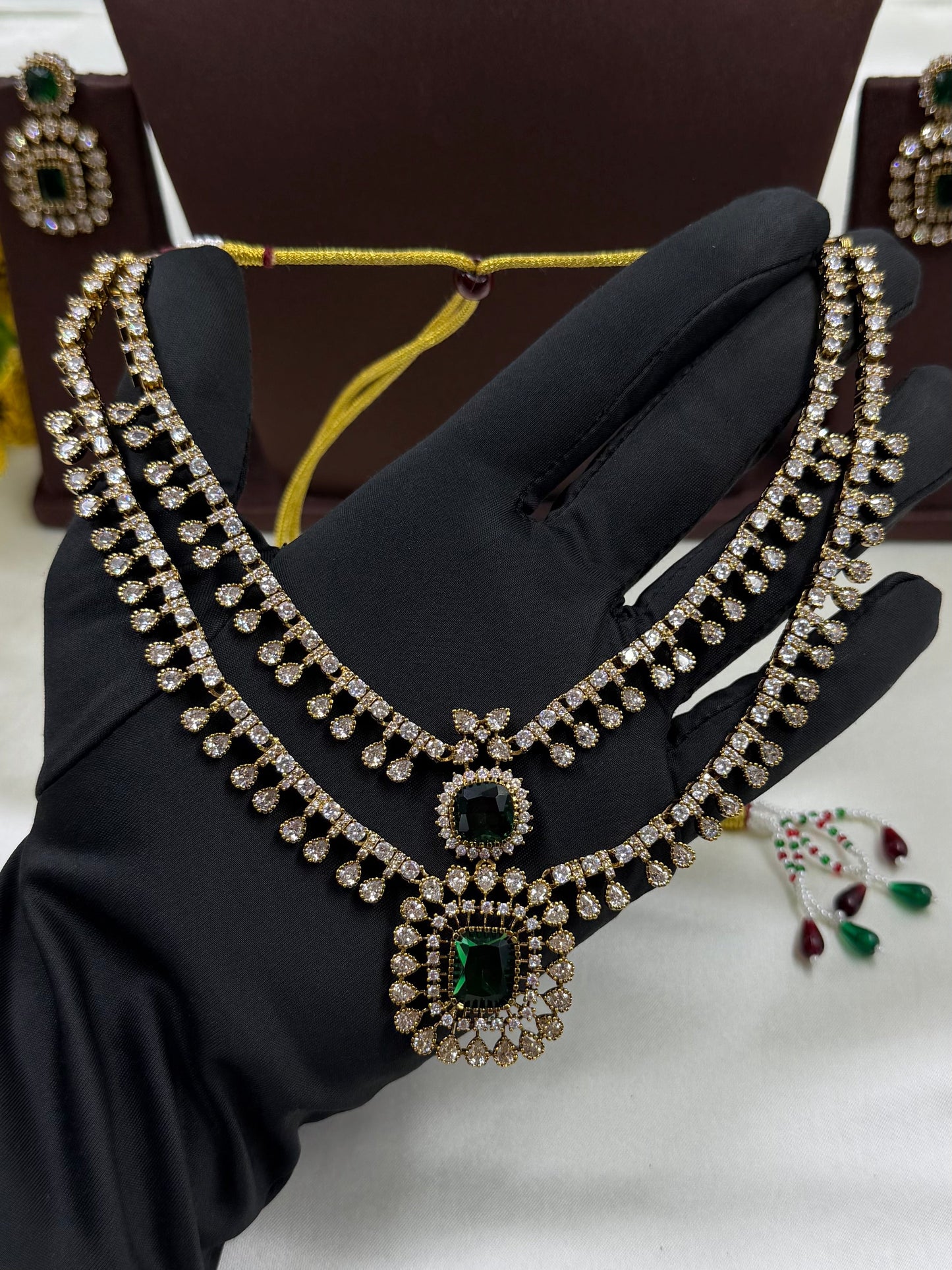 Anushka Victorian Premium Double Layer Necklace