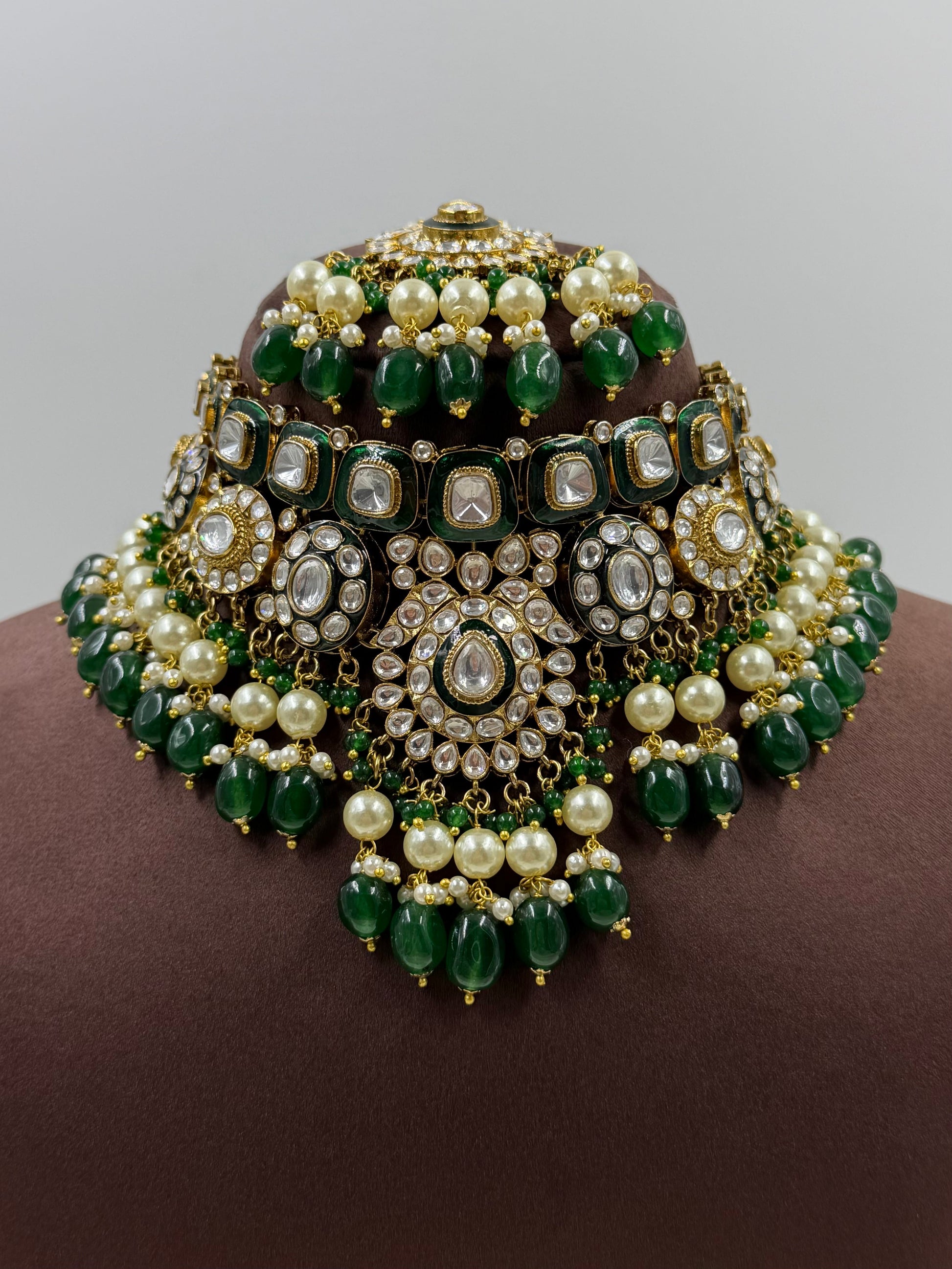 Seema Choker Necklace Set worn styled with traditional outfit