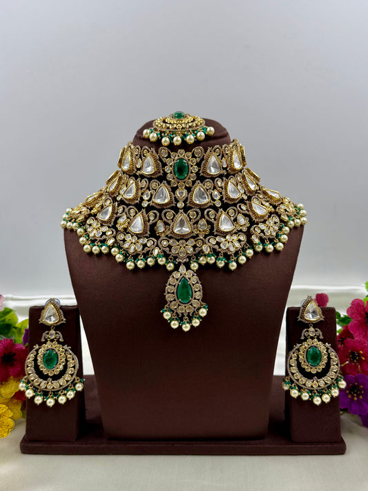 Priya Moissanite Choker Semi Bridal Set