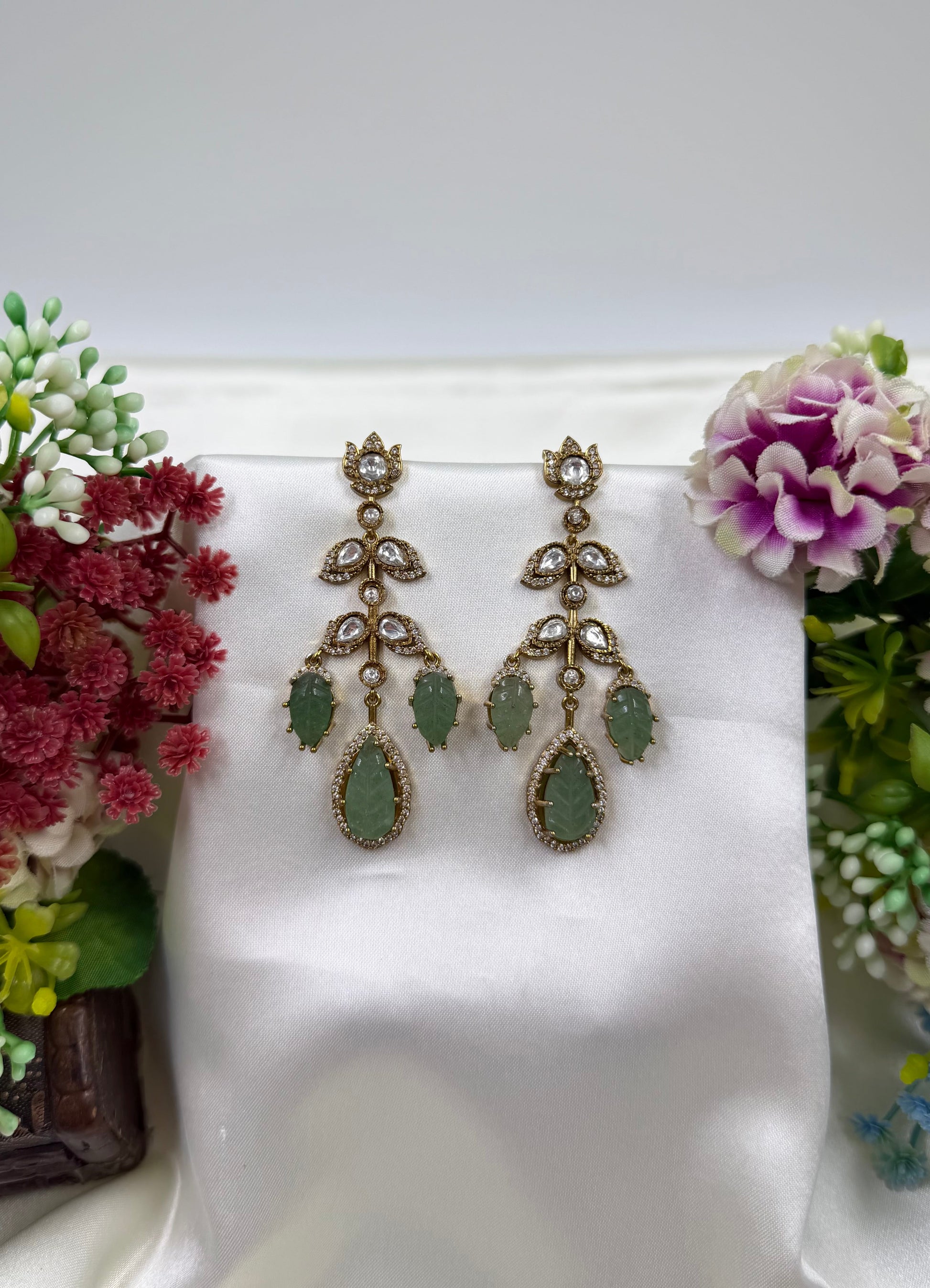 Reshma Victorian Earrings close-up view