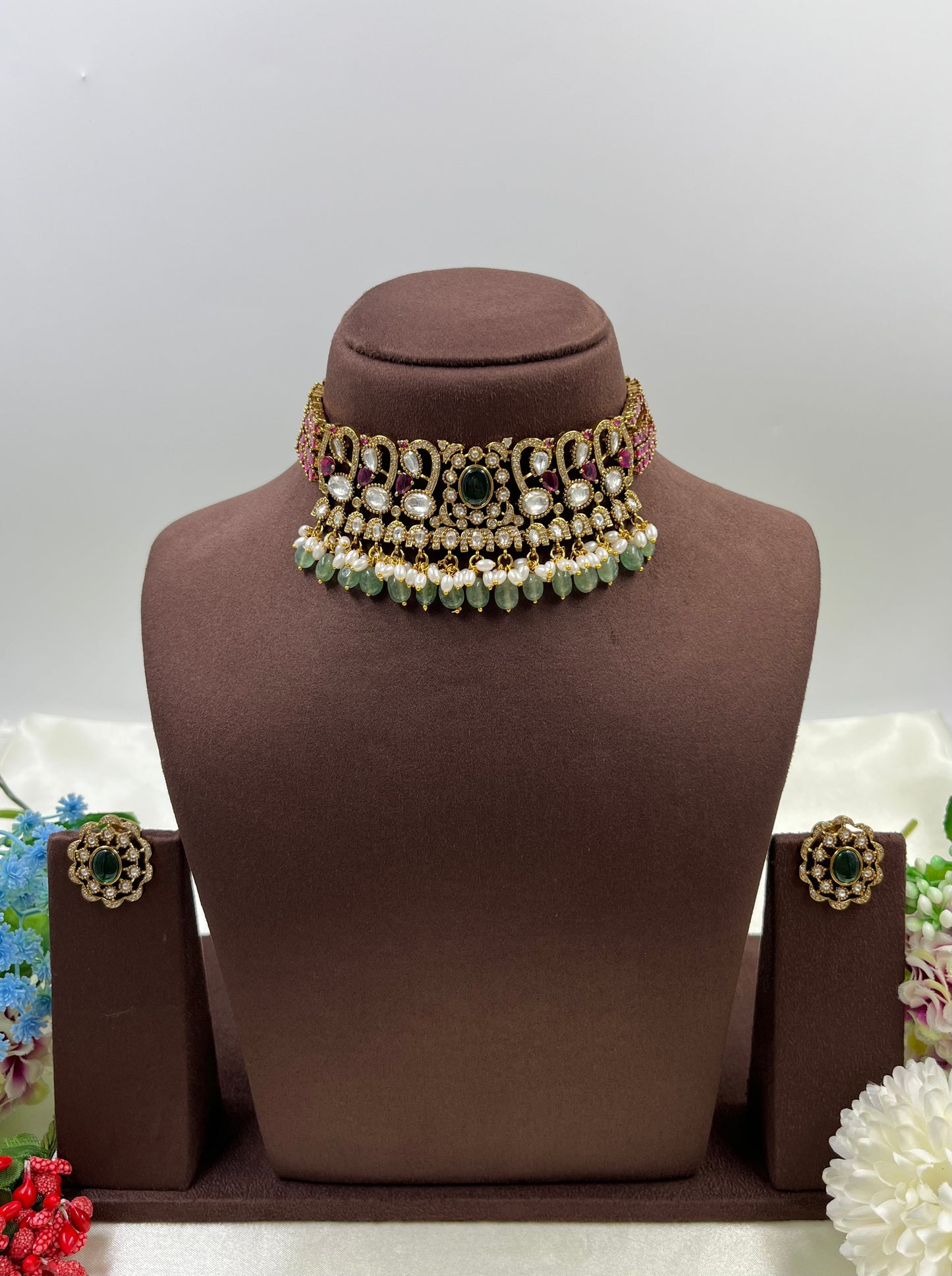 Rekha Victorian Choker Premium Necklace