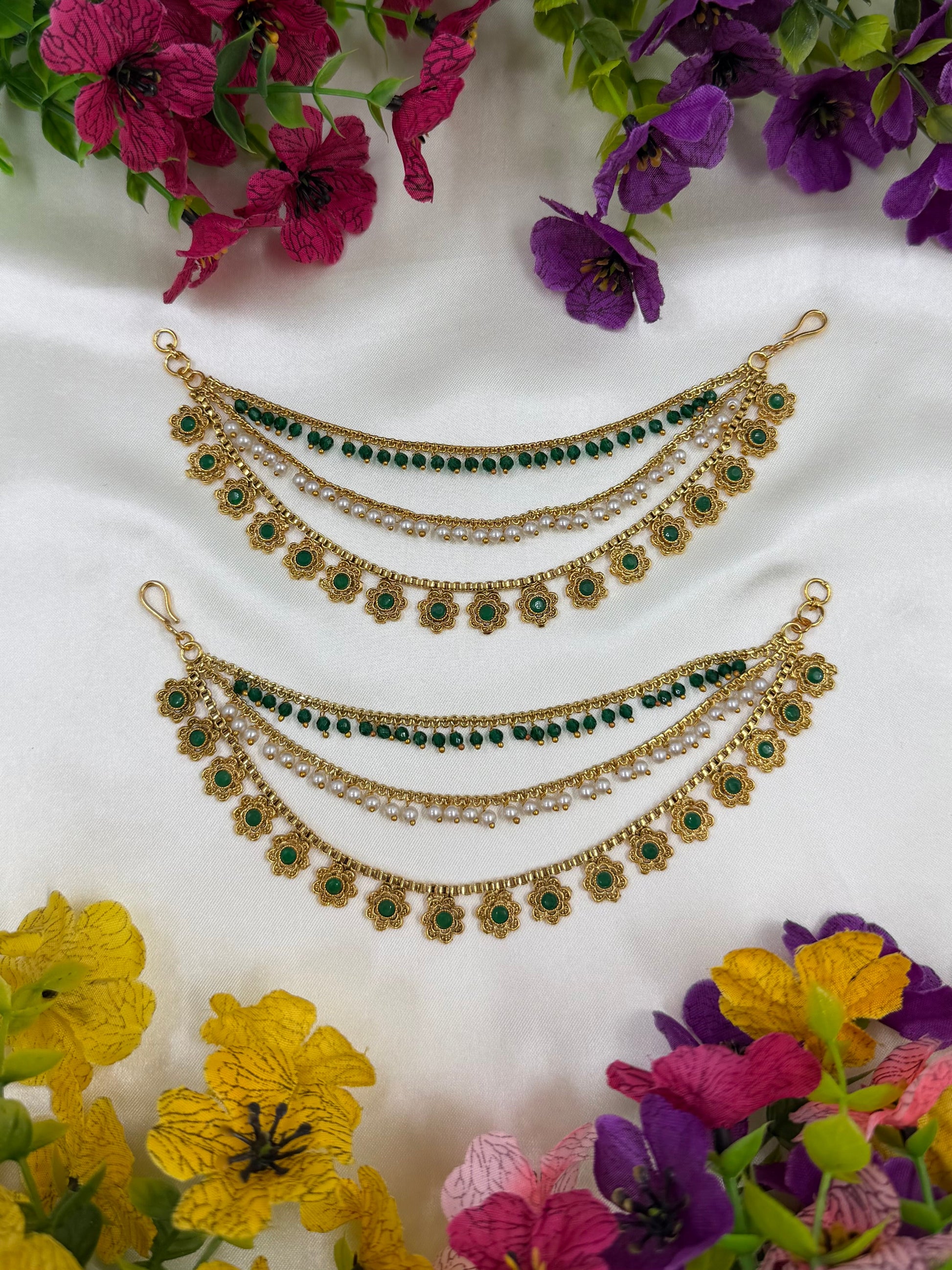 White Ear Chain detail shot showing intricate work