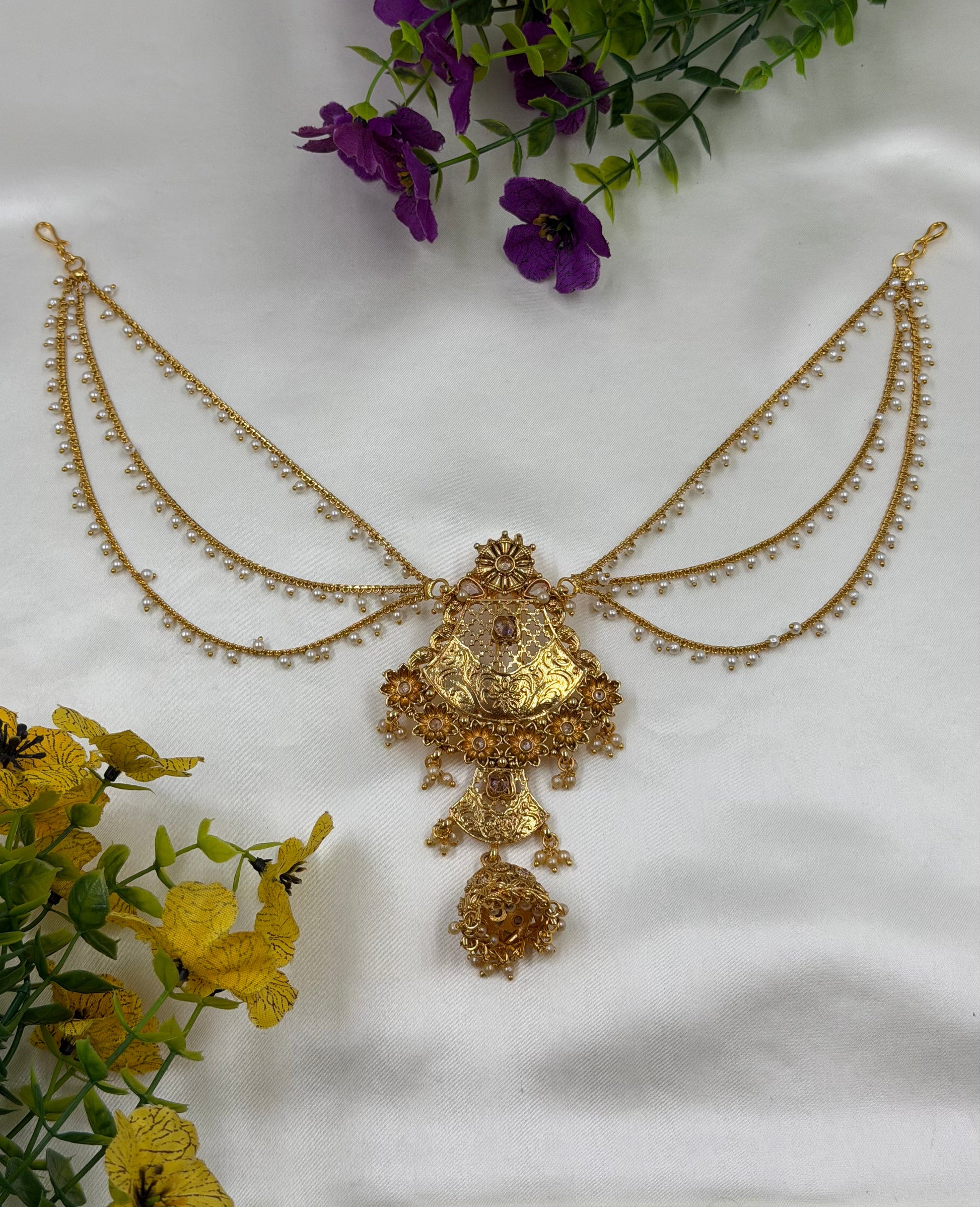 Beena Hair Pin worn styled with traditional outfit