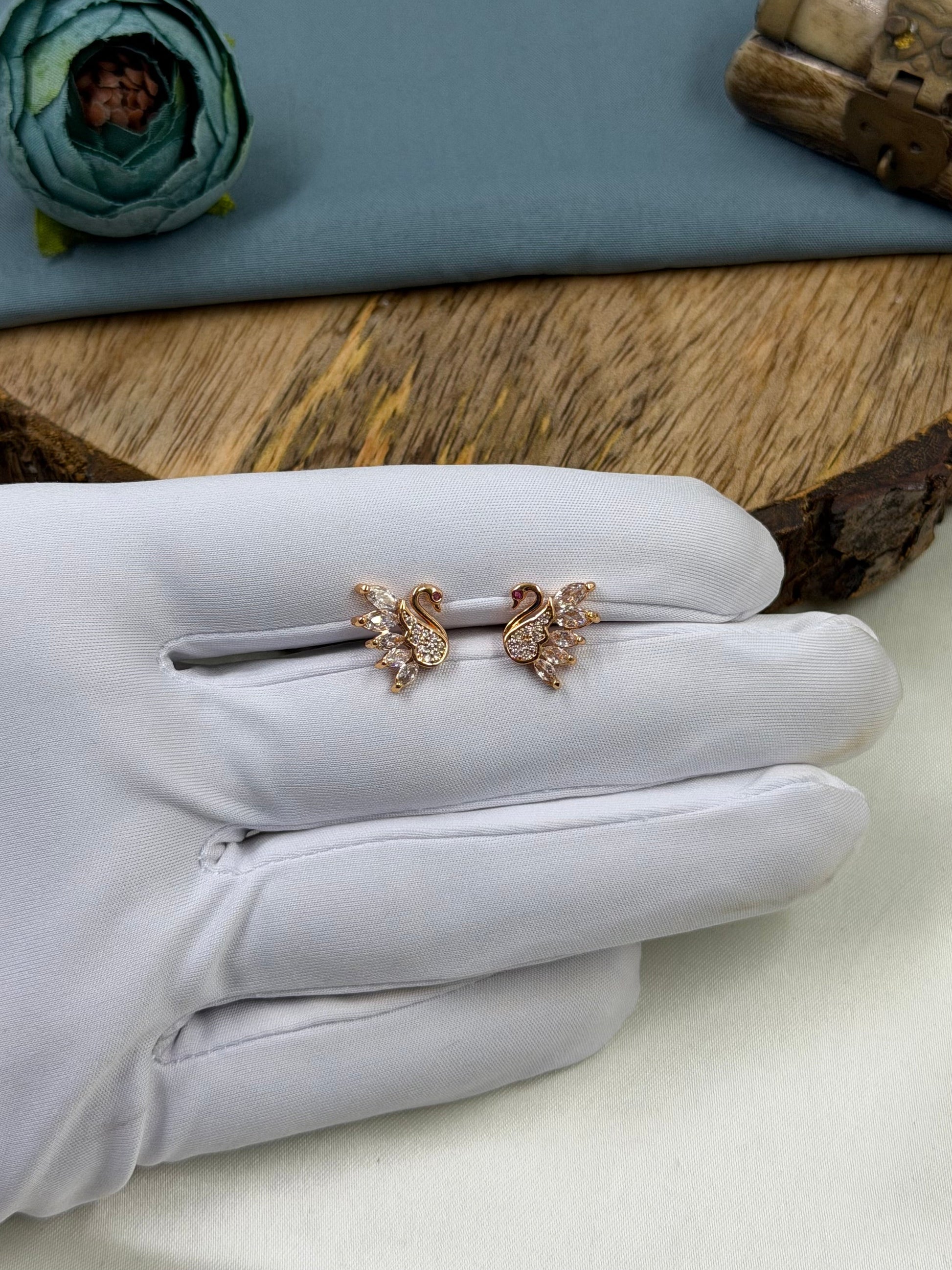 White Earrings detail shot showing intricate work