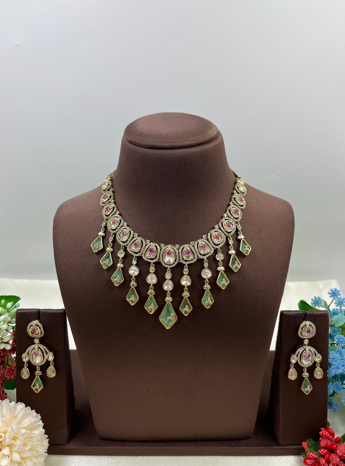 Vani  Moissanite Victorian Necklace
