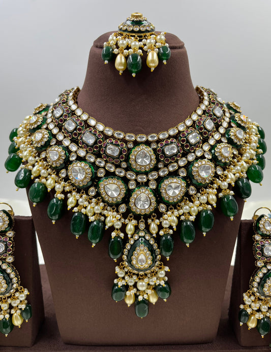 Esha Polki Kundan Necklace Set