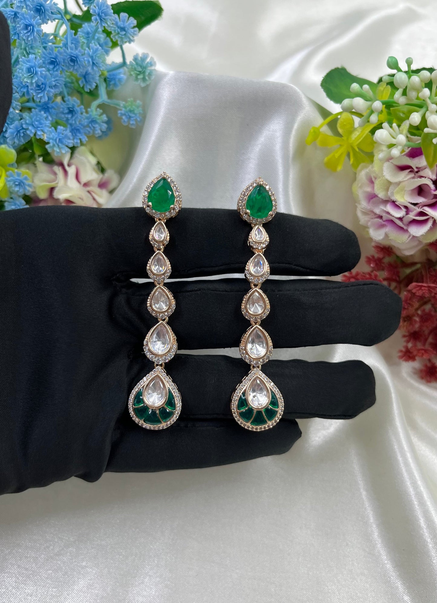 Tara Moissanite Drop Earing