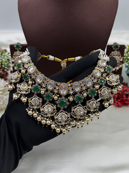 Tanisha Victorian Moissanite Necklace