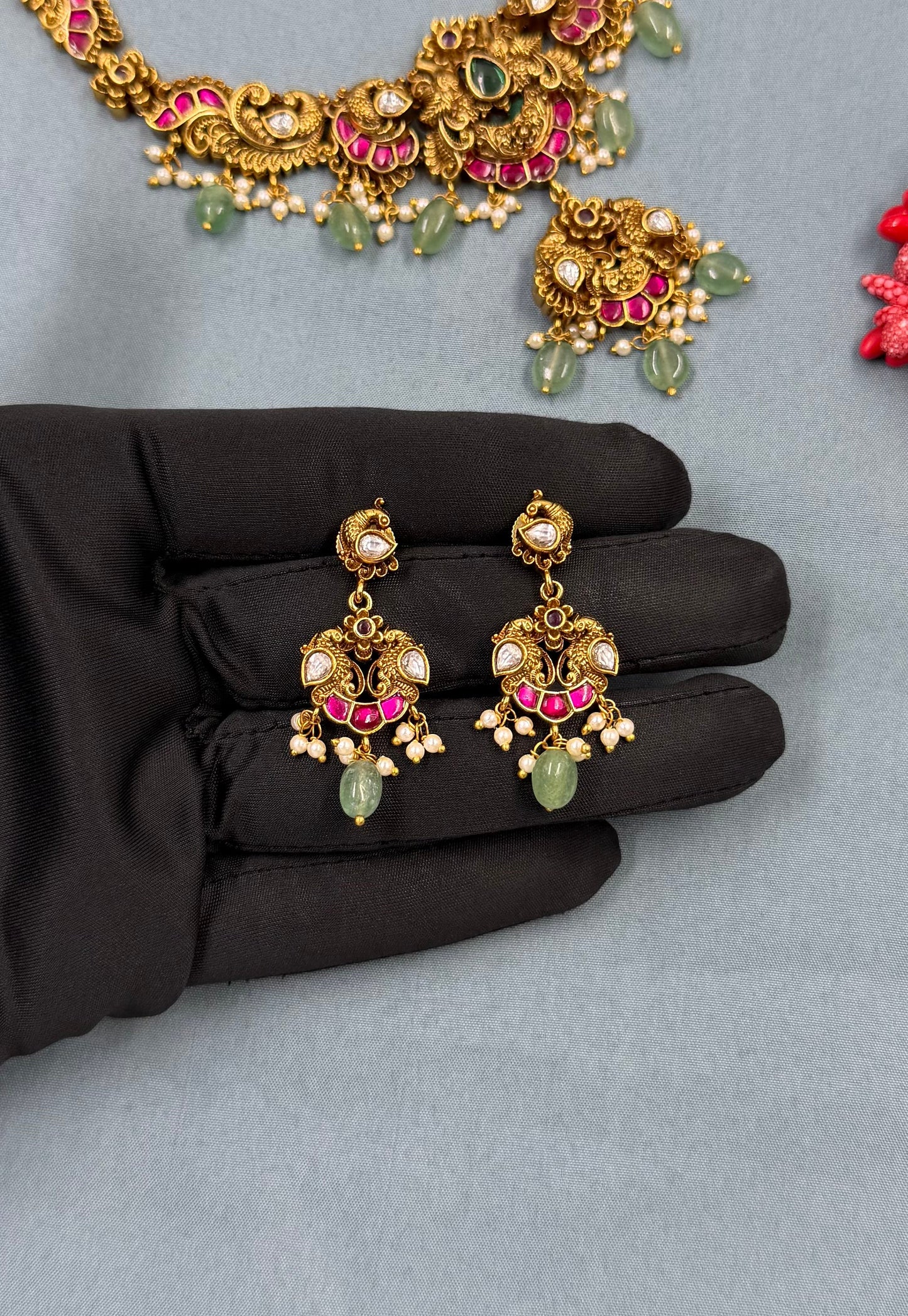 Sunaina Traditional Jadau Pachi Kundan Necklace