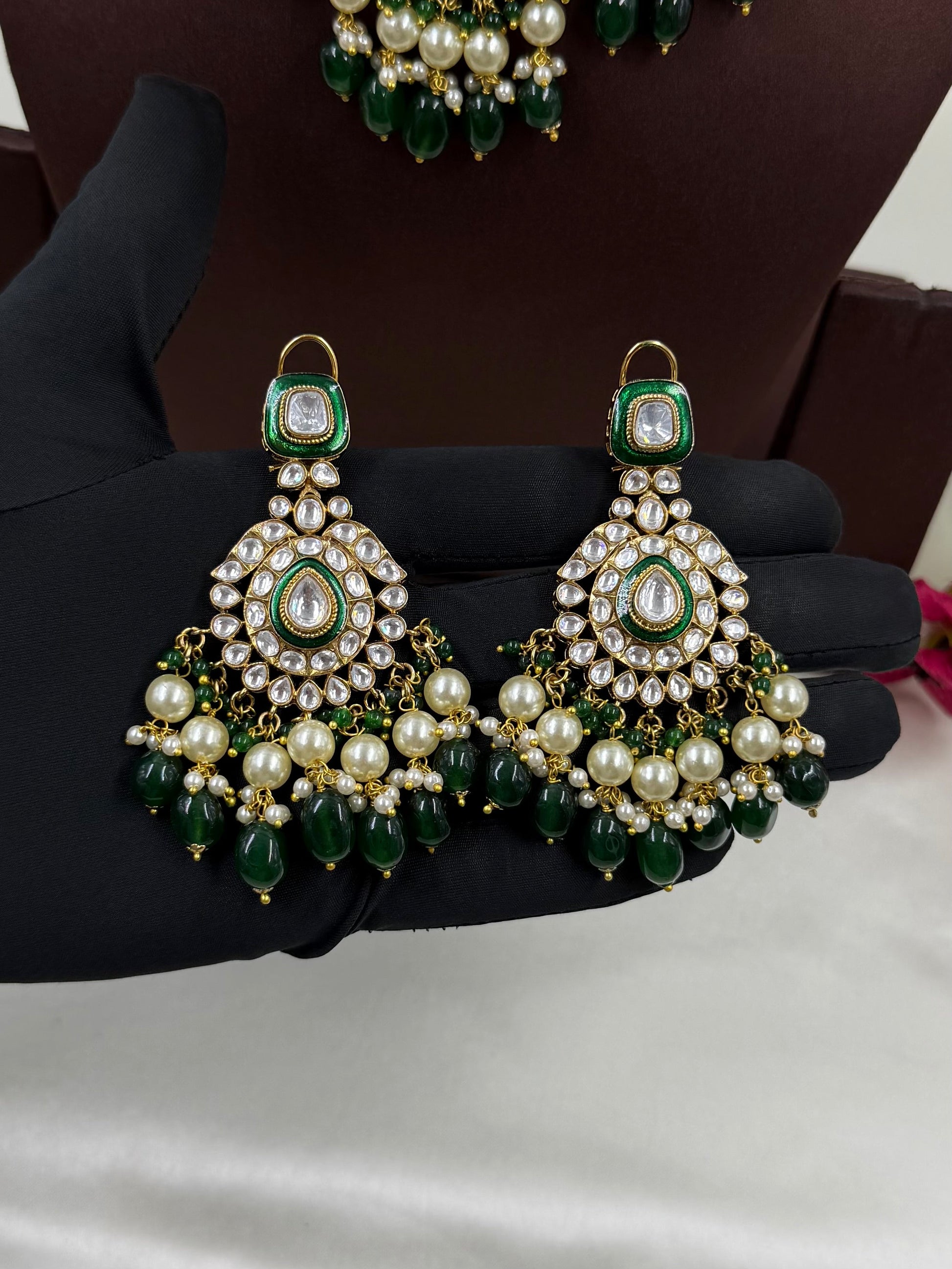 Seema Choker Necklace Set full product photo on plain background