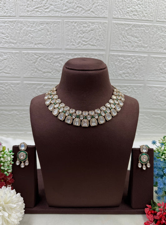 Tanu Moissanite Premium Necklace Set
