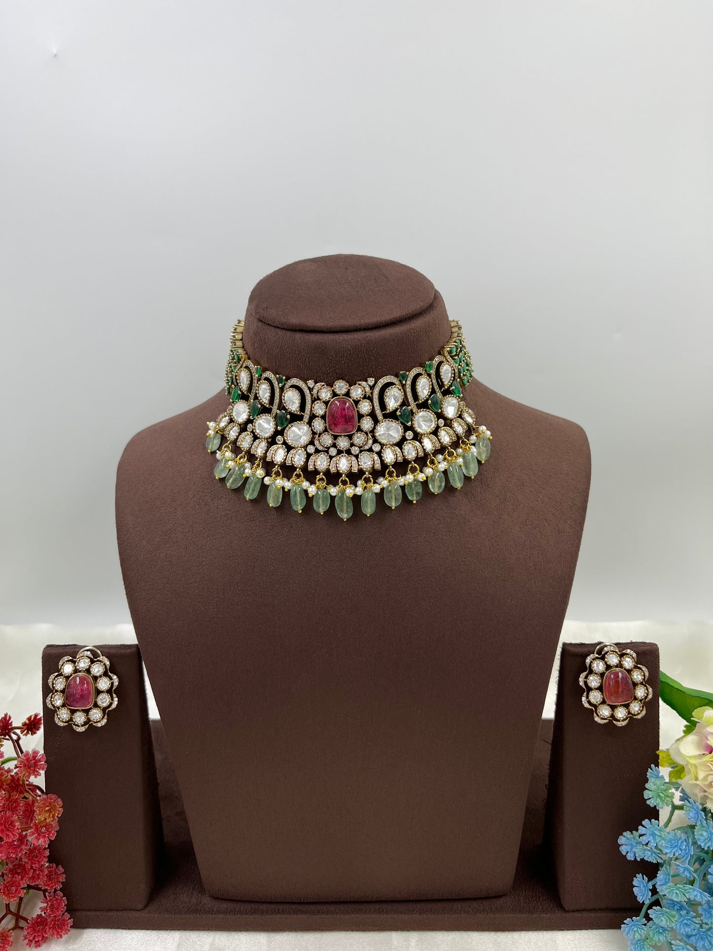 Soverian Polki Kundan Choker Necklace