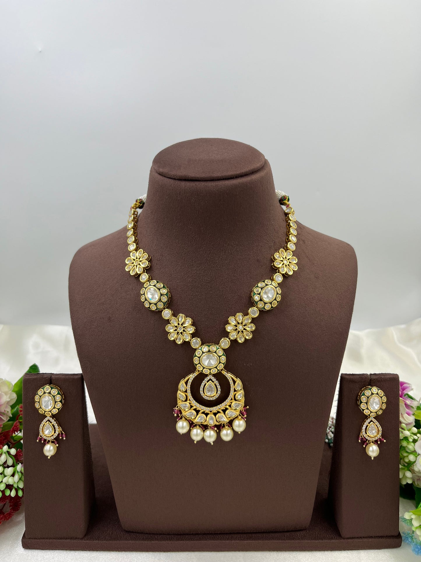 Darbar Diva Premium Moissanite Kundan Necklace