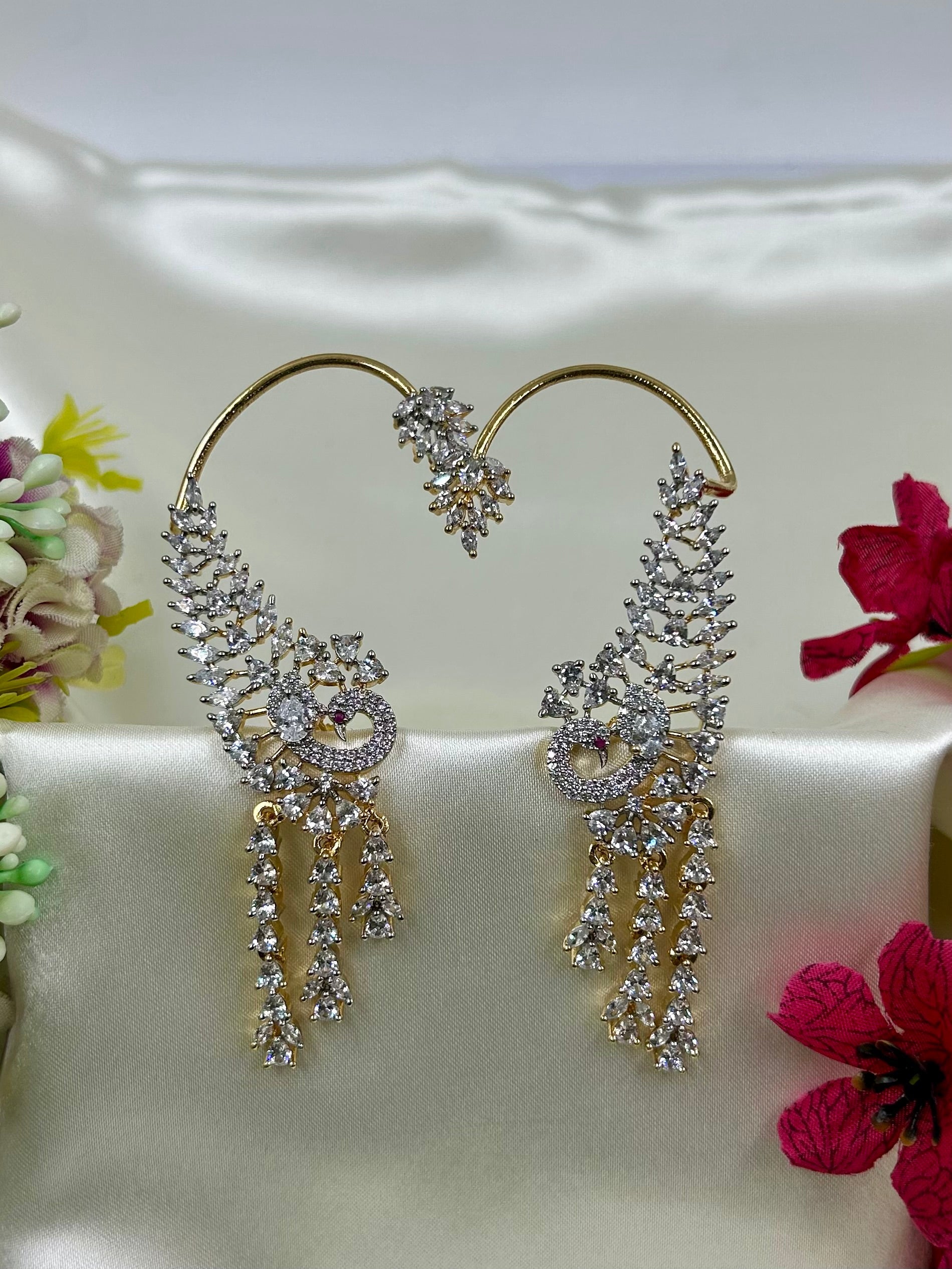 Mithali Earrings worn styled with traditional outfit