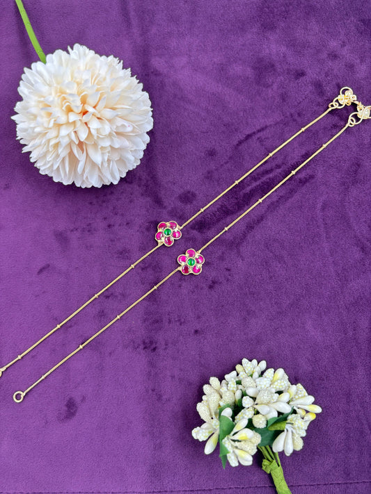 Roohi Premium Pachi kundan Anklet