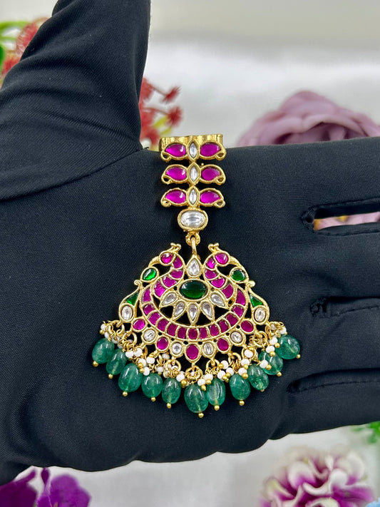 Riddhi Maang Tikka worn styled with traditional outfit