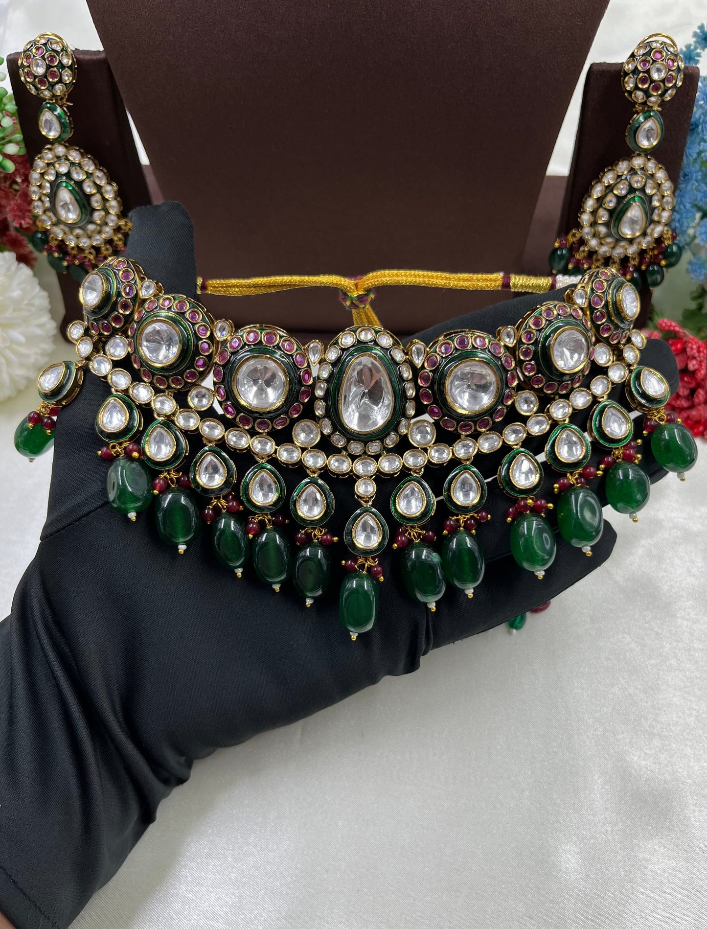 Bani Polki Kundan Choker Necklace Set
