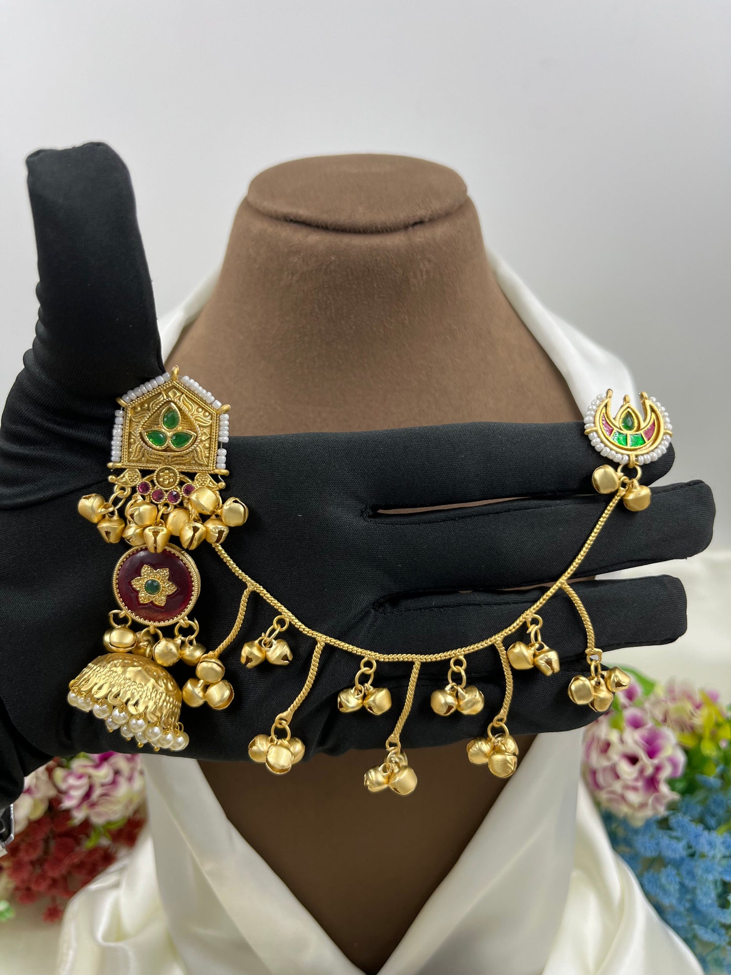 Dania Kashmiri Earing With Earchain