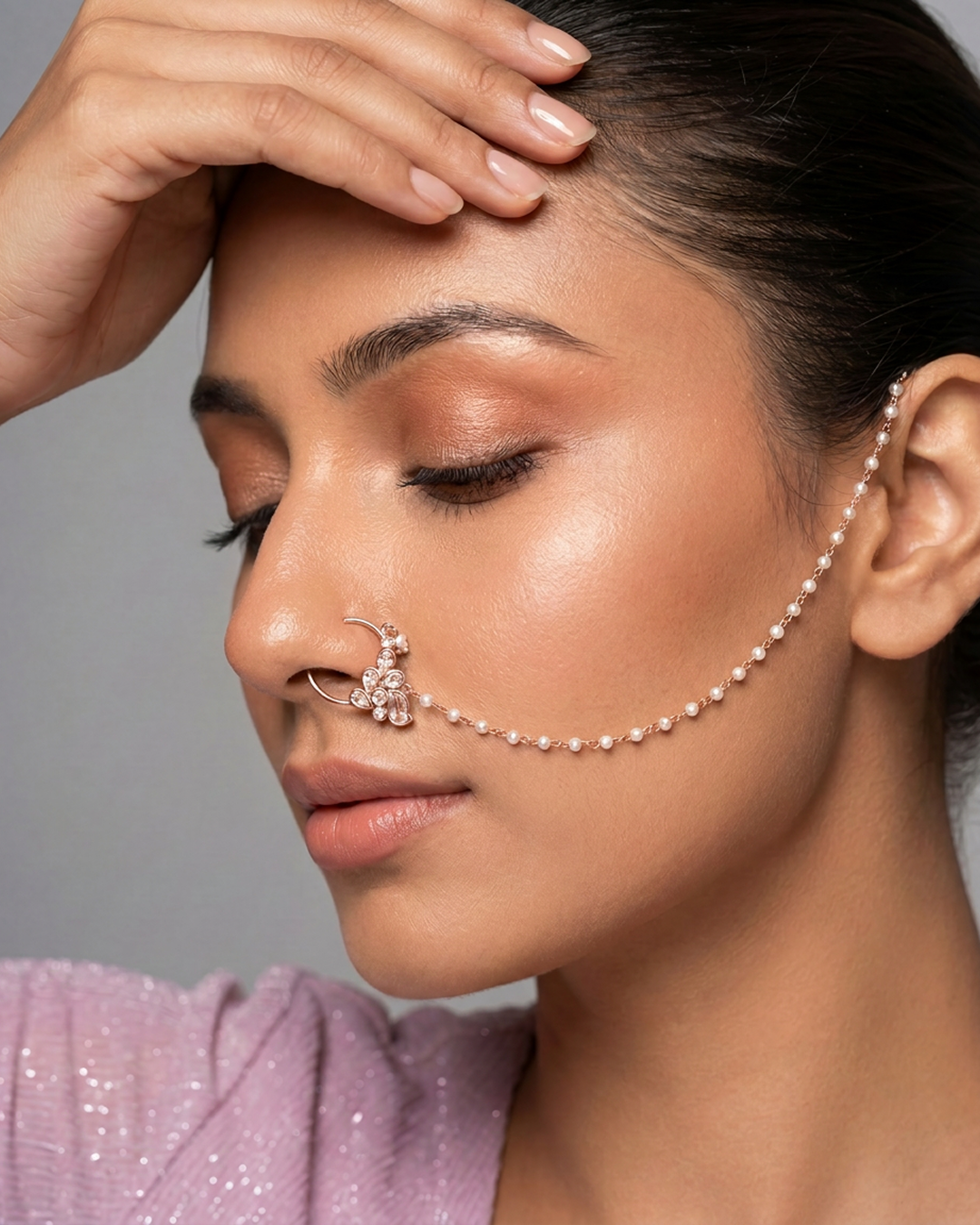 Mythili Moissanite Nose Ring