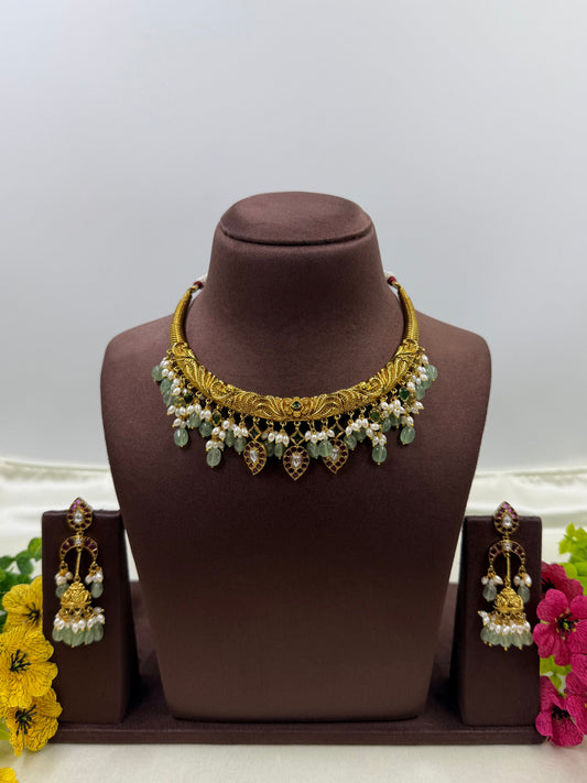 Prapti Necklace Set worn styled with traditional outfit