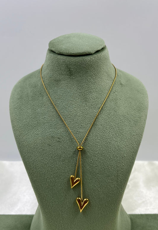 Heart Chain Pendant worn styled with traditional outfit