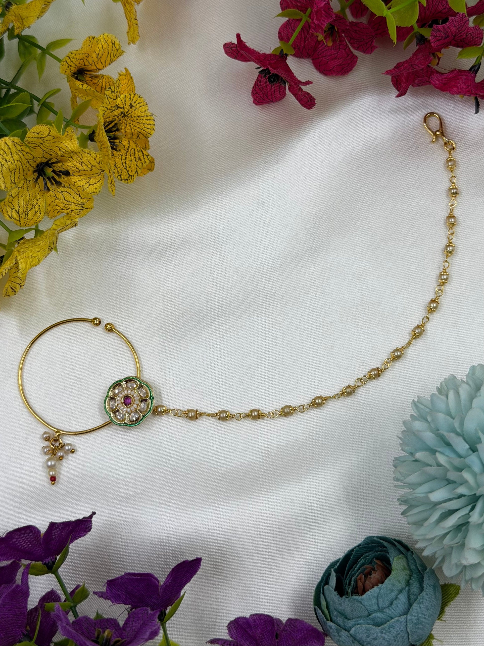 Mukta Nose Ring close-up view