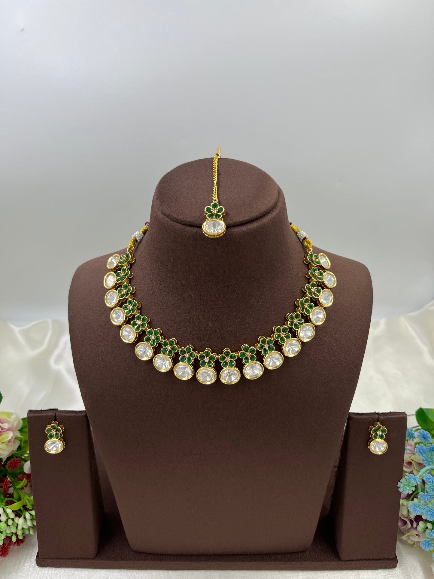 Flower oval Premium Moissanite Necklace