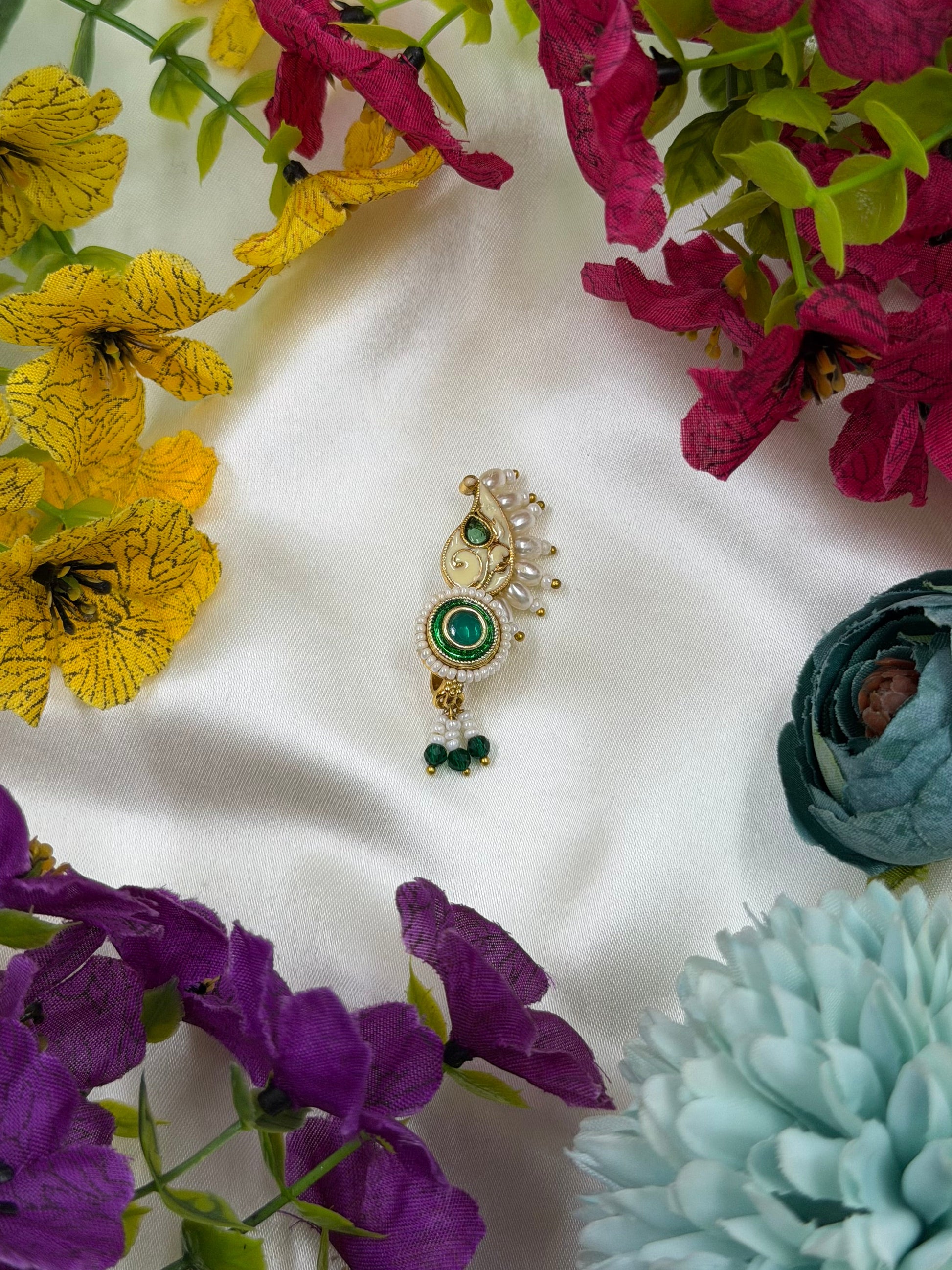 Gayatri Nose Ring close-up view