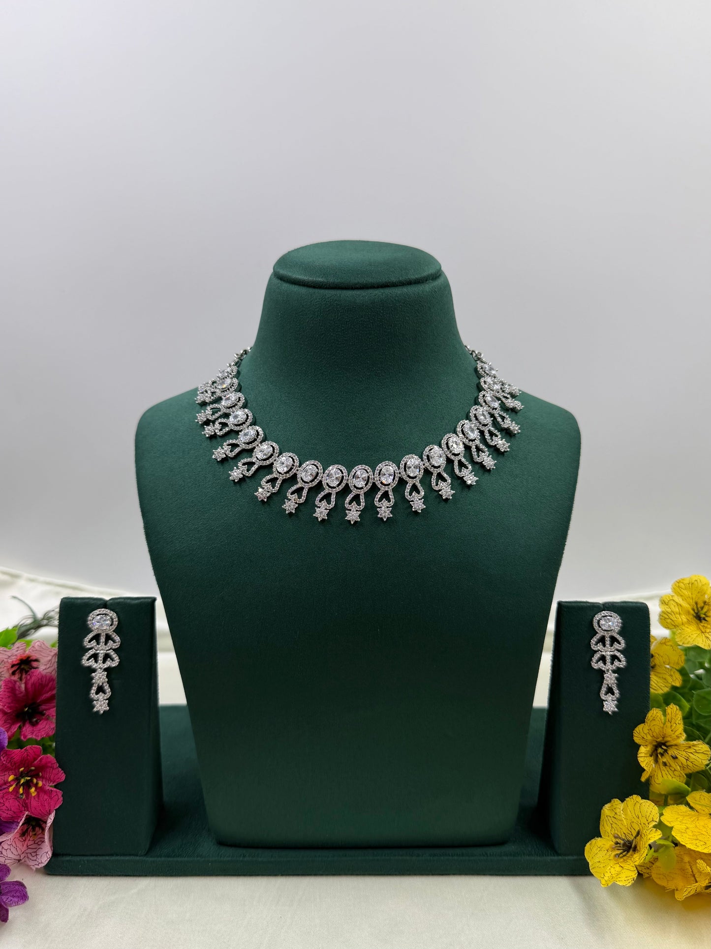 Hazel American Diamond Necklace