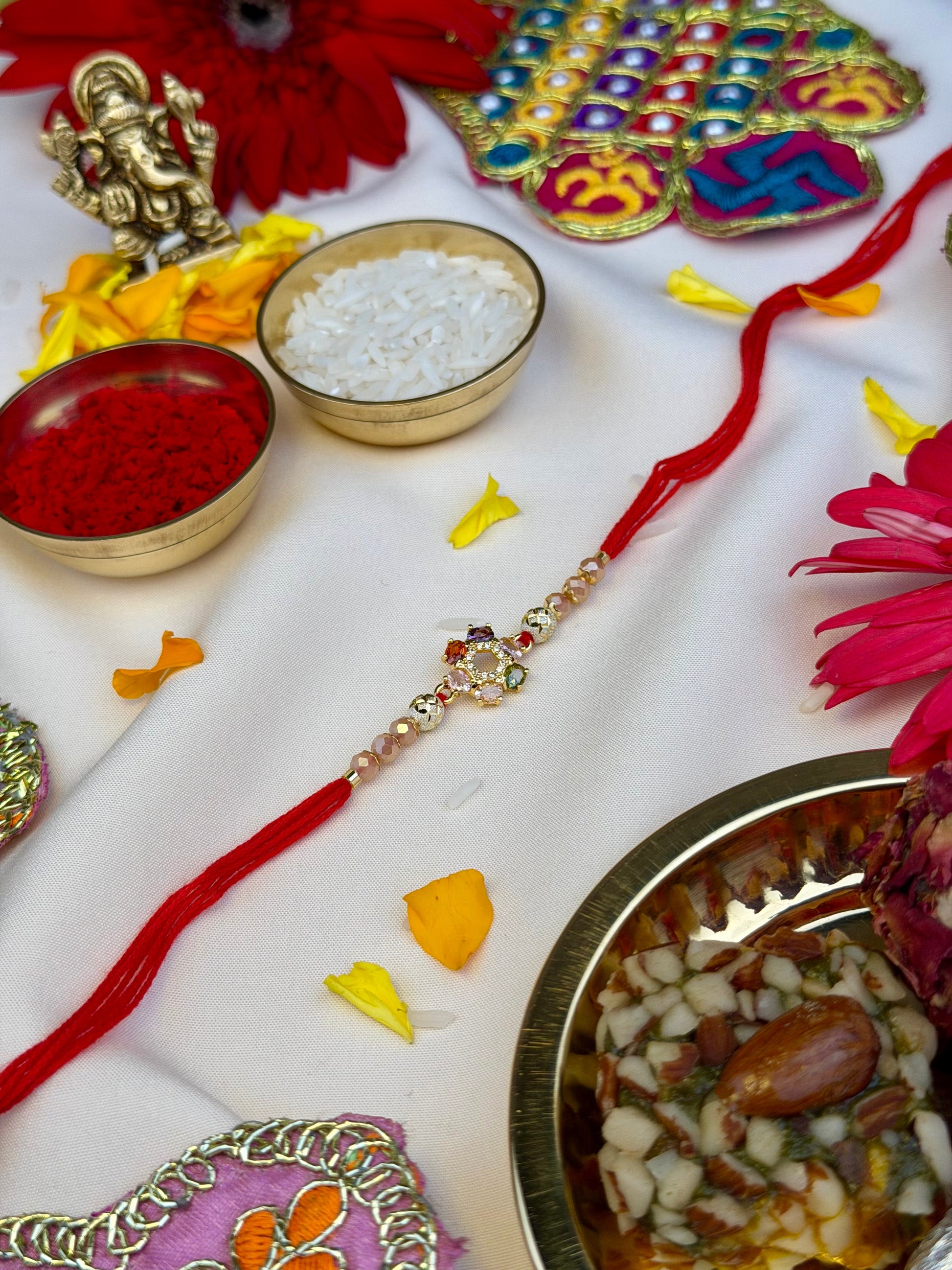 Sparkling Rakhi close-up view
