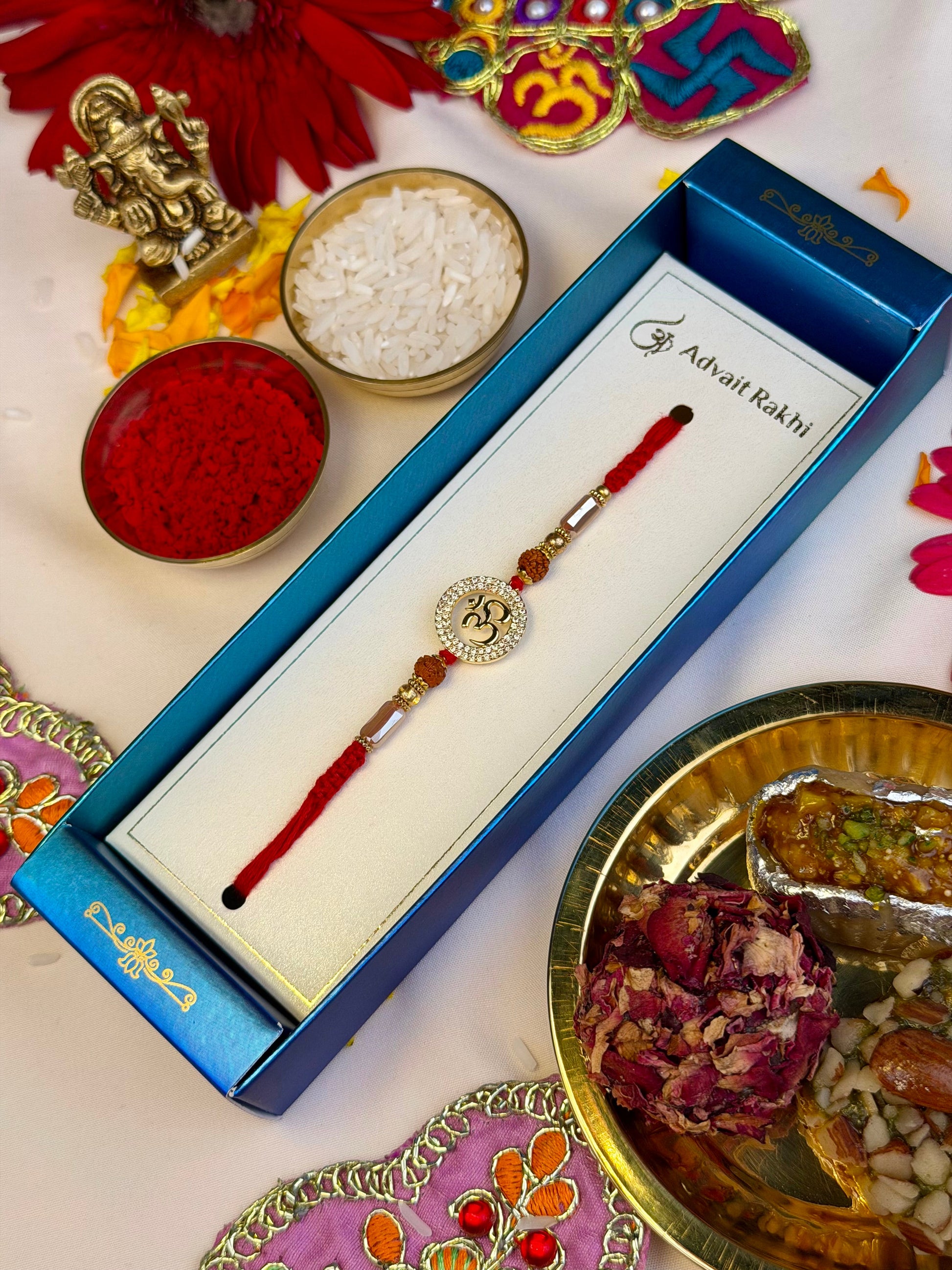 Rakhi detail shot showing intricate work