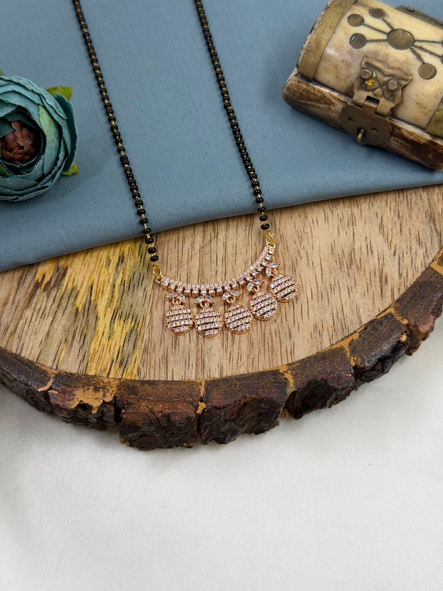 Multi Drop Rose Gold Mangalsutra