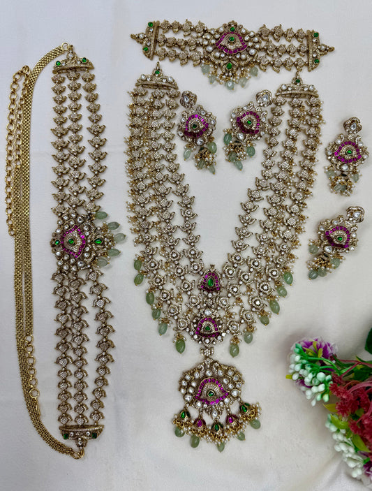 Pallika Jadau Polki South Indian Semi Bridal Set