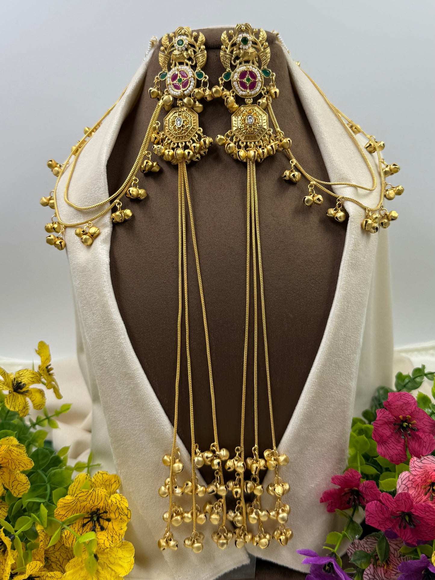 Myra Kashmiri Earing With Earchain
