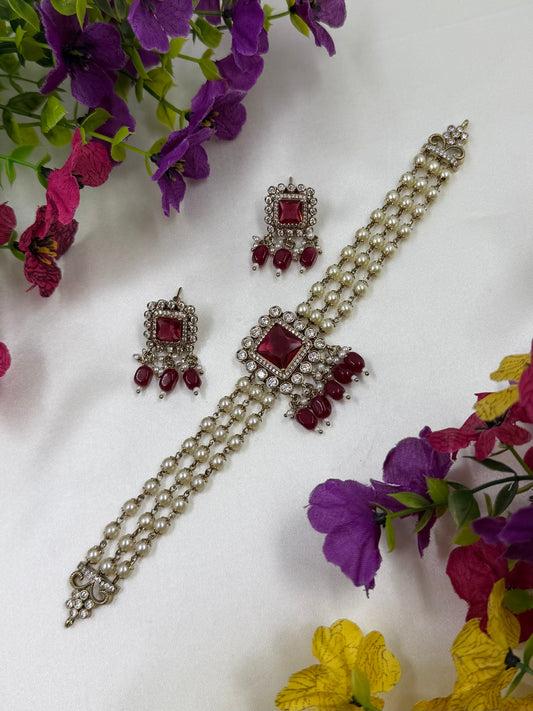 Shivani Victorian Traditional Choker Necklace