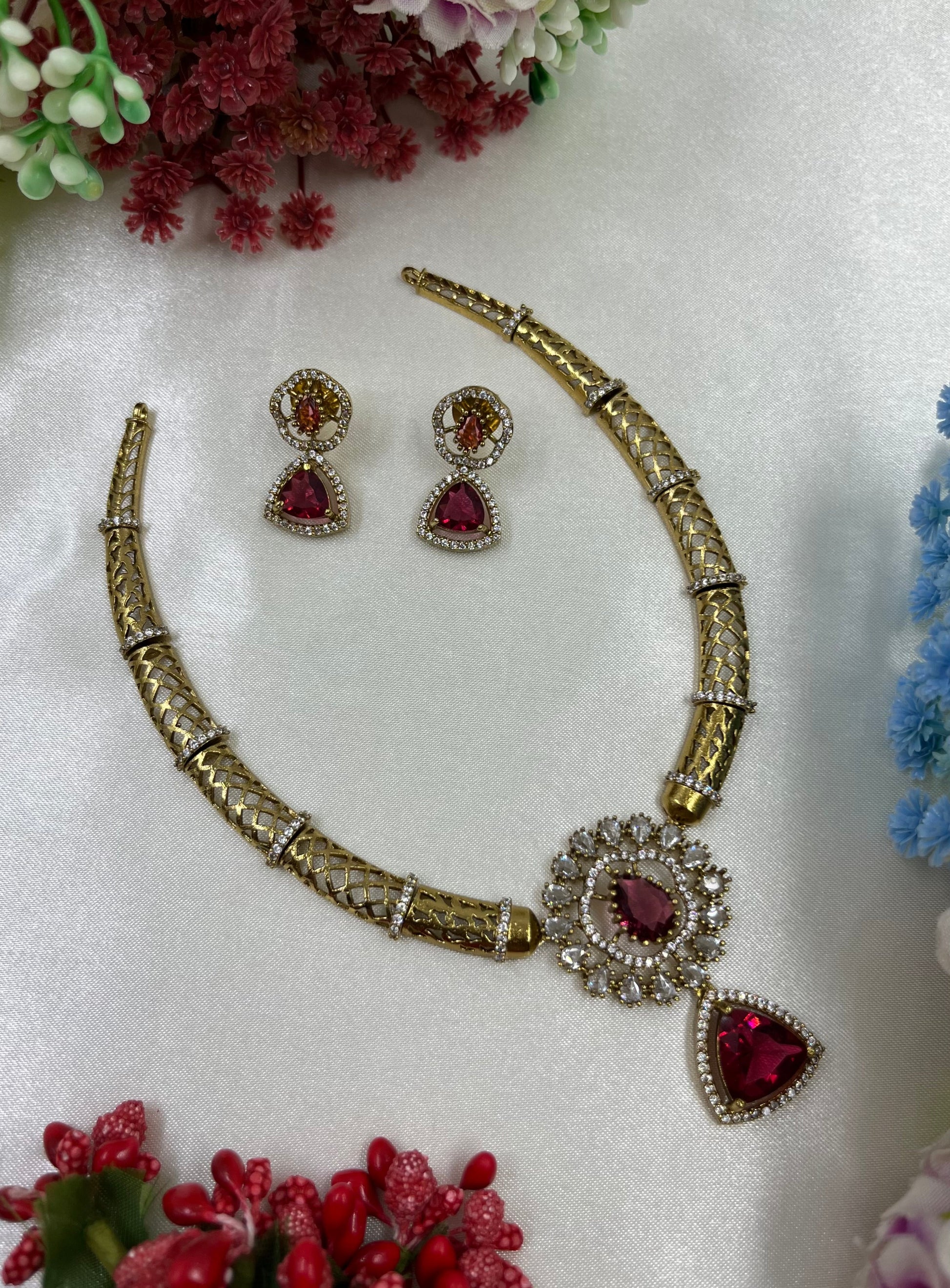 WHITE Jewellery detail shot showing Victorian work
