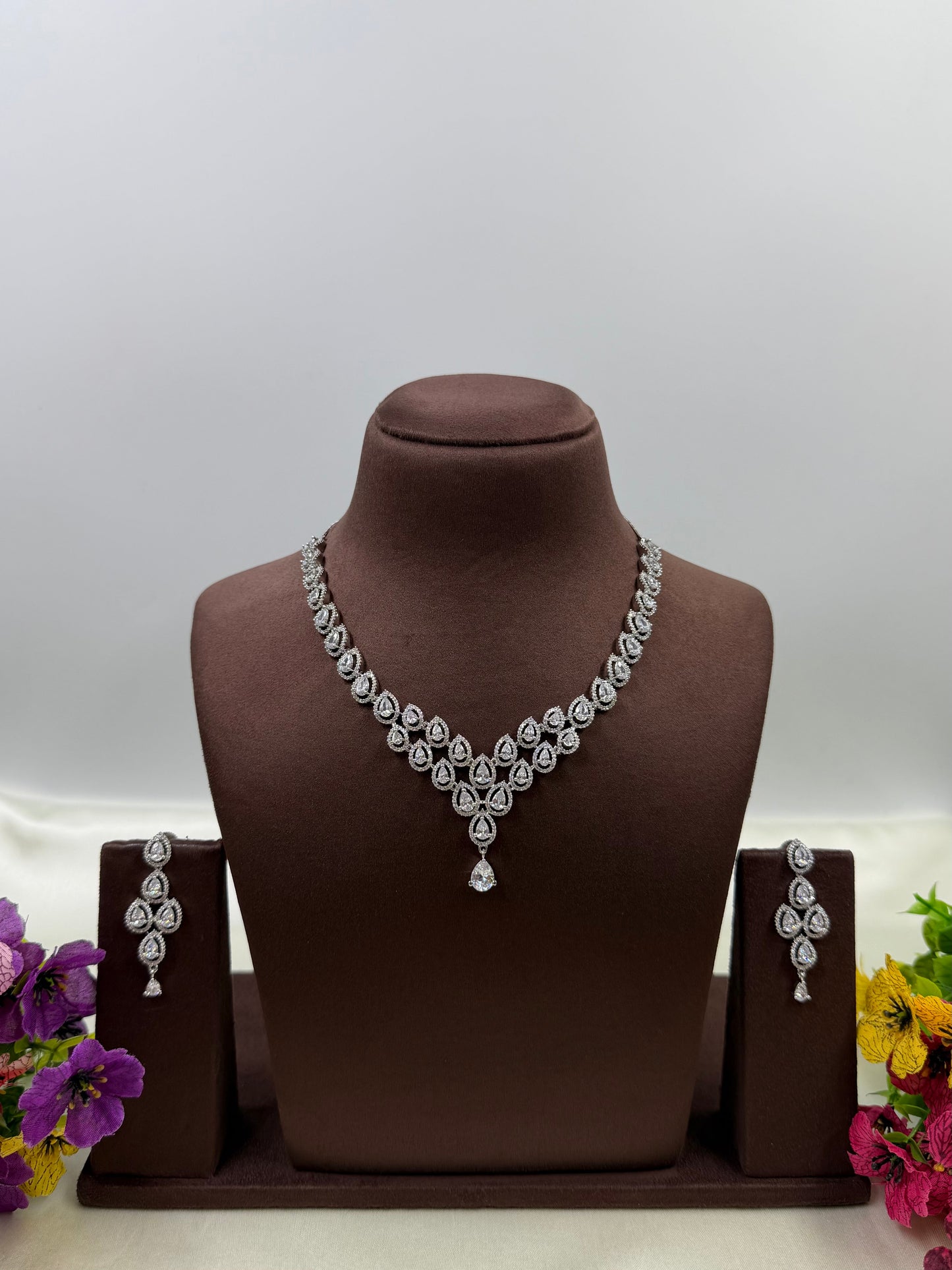 Jasmine American Diamond Necklace