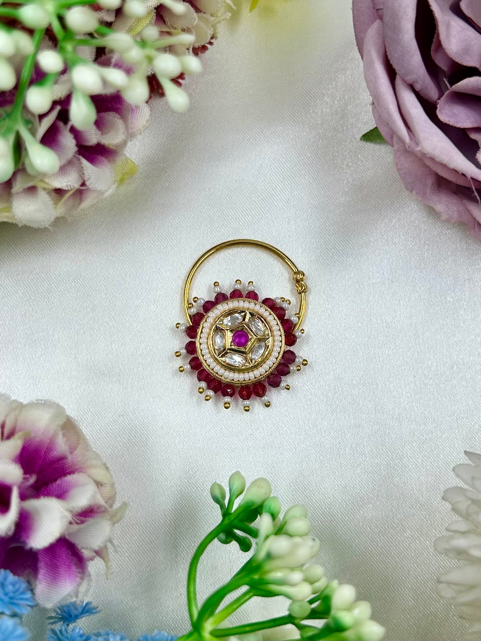 Green Nose Ring detail shot showing intricate work