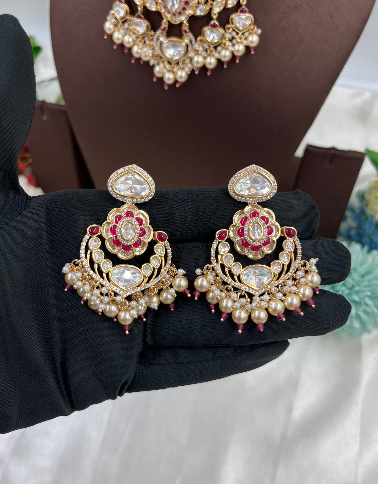 Darbaar Premium Moissanite Kundan Necklace