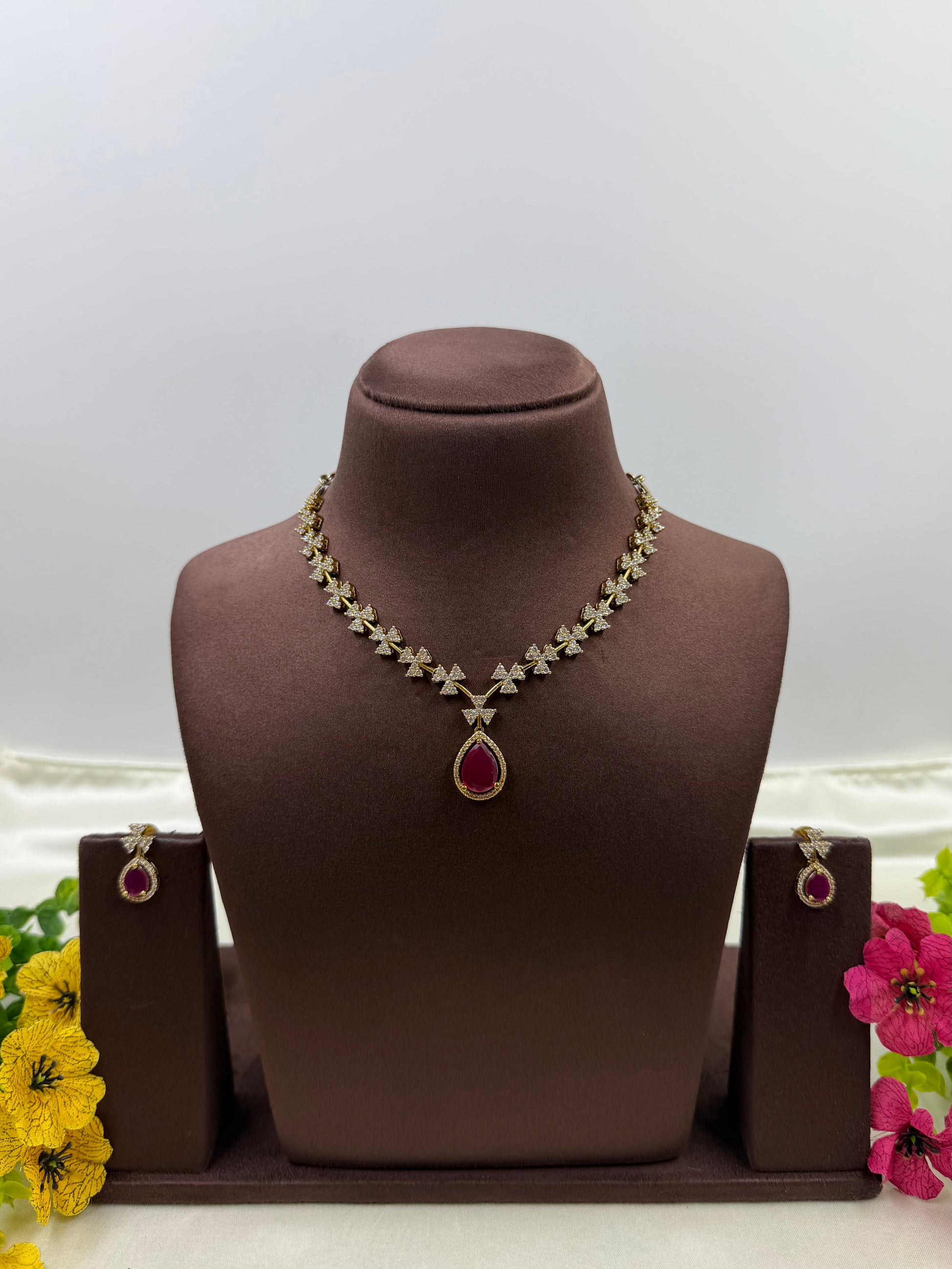 Multi Necklace Set detail shot showing Victorian work