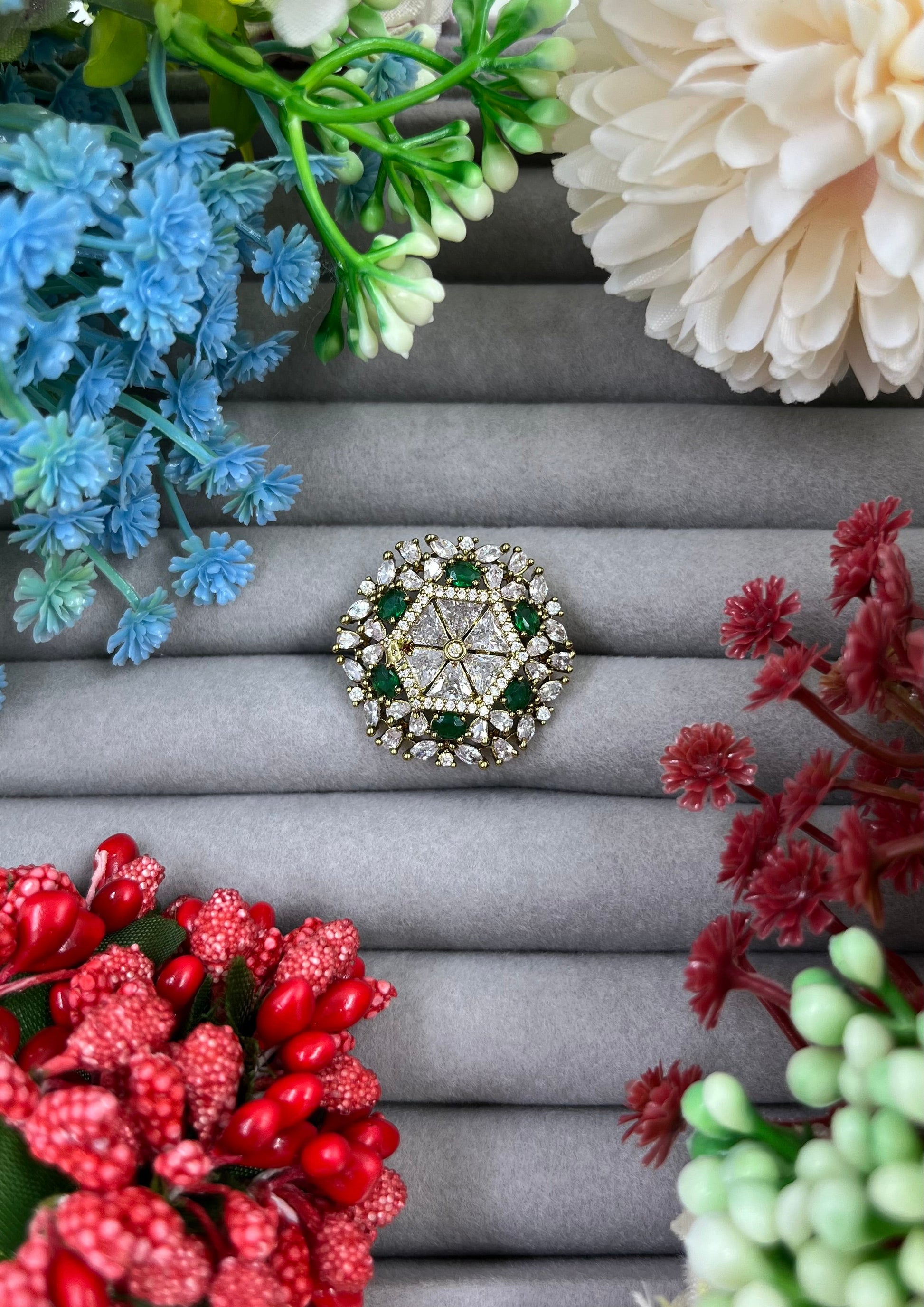 Krushi Finger Ring worn styled with traditional outfit