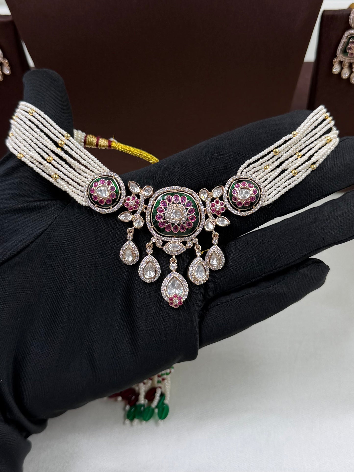 Nidhi Moissanite Necklace Set