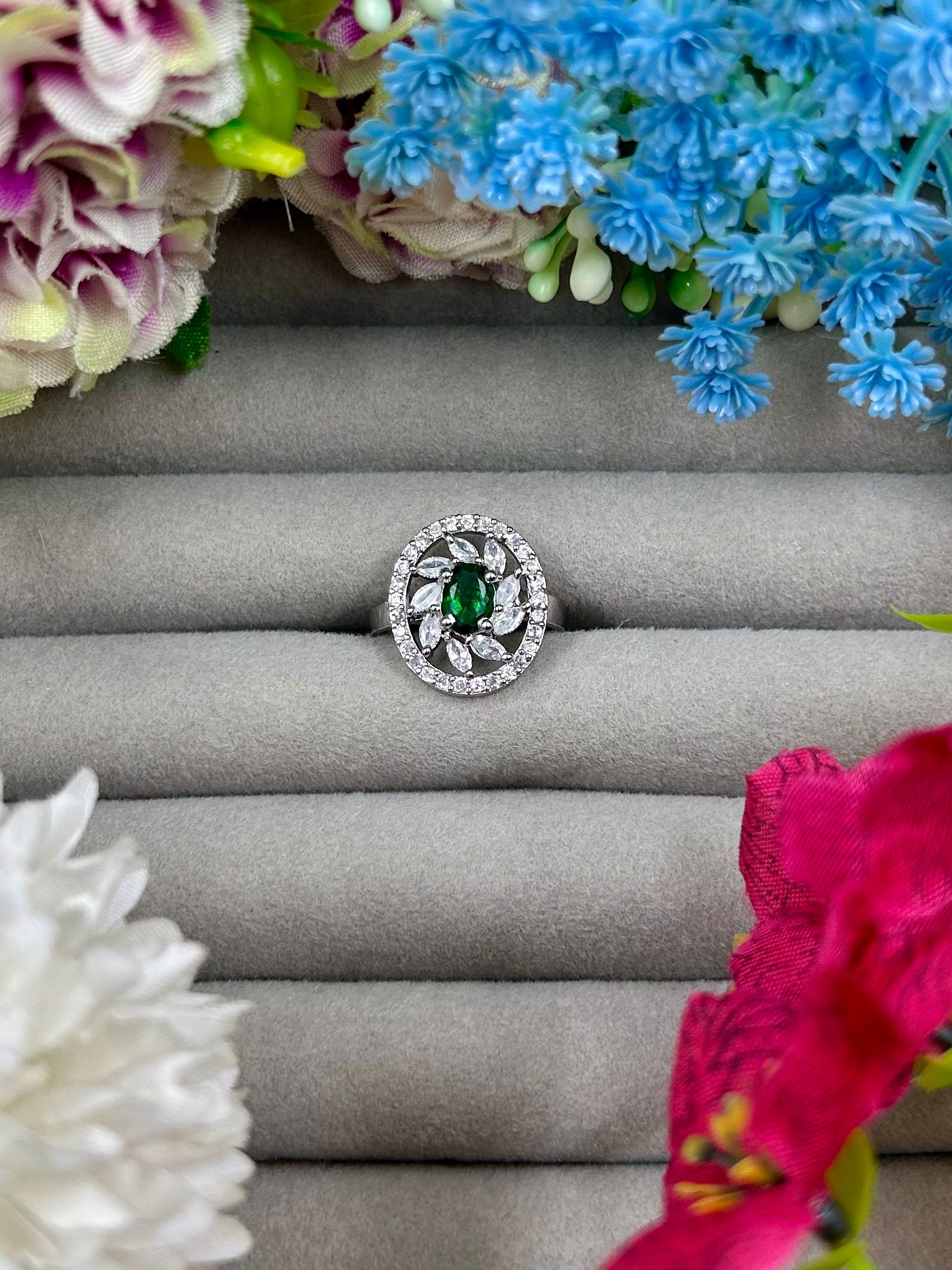 Drishti Finger Ring worn styled with traditional outfit