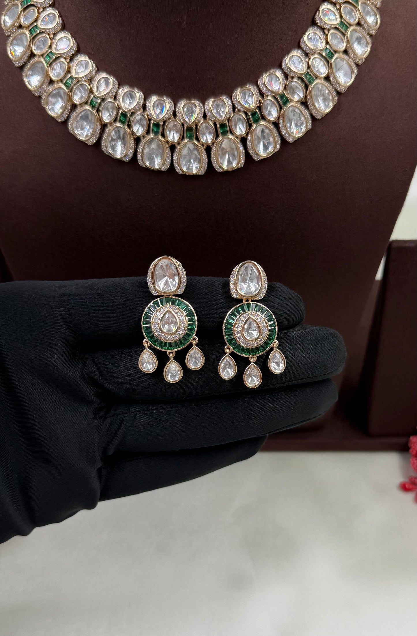 Tanu Moissanite Premium Necklace Set