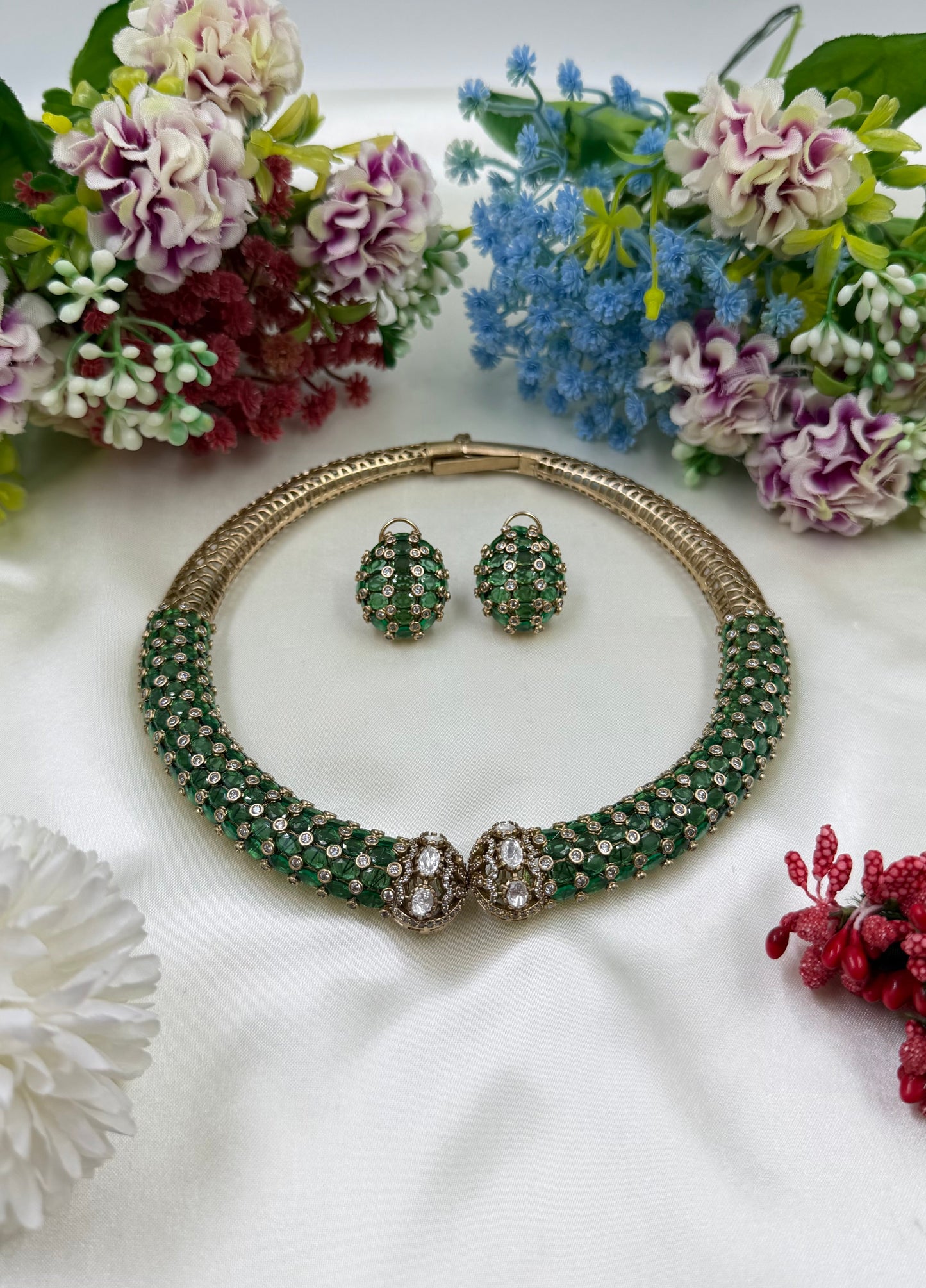 Neelima Jaipuri Kundan Necklace Set