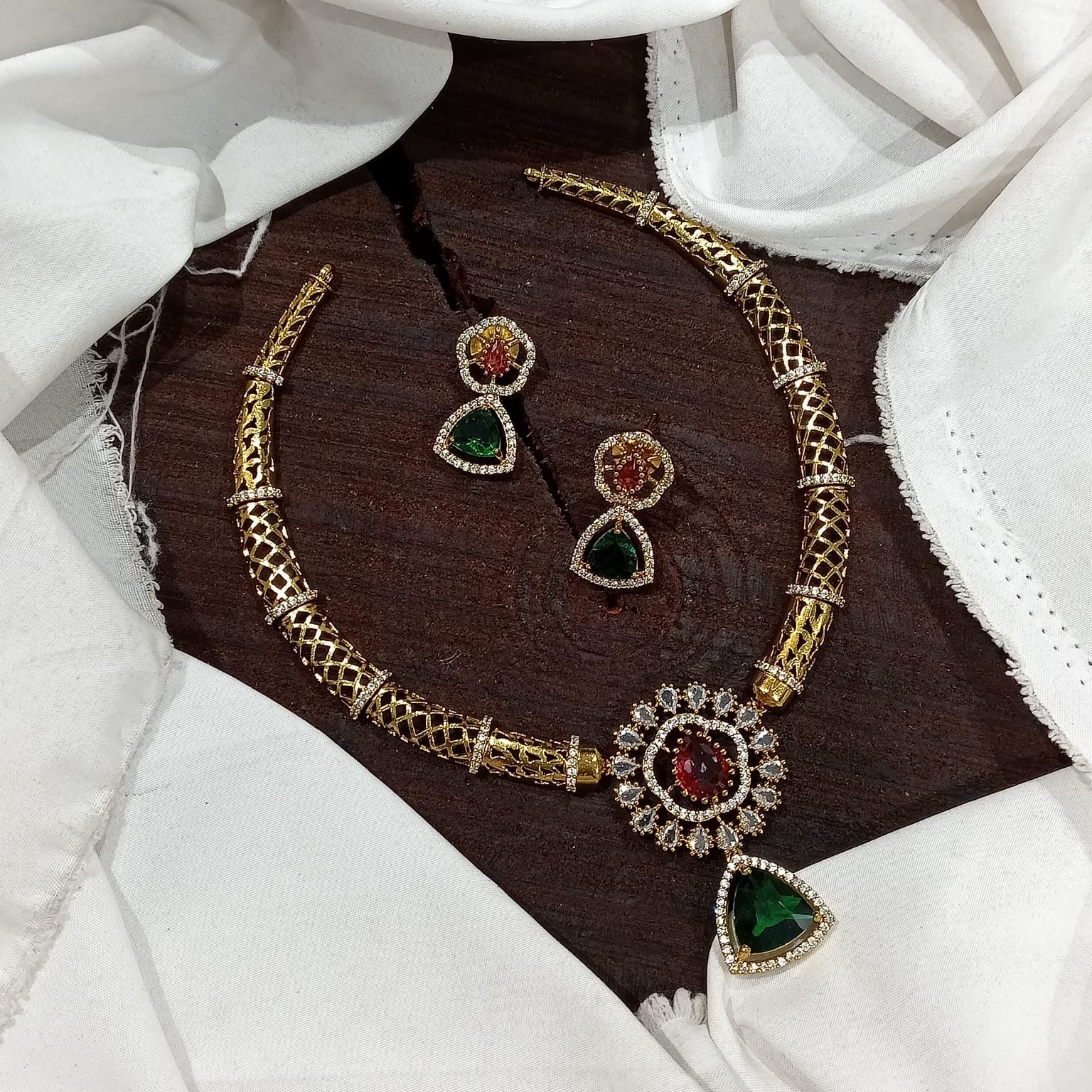 WHITE Jewellery detail shot showing Victorian work