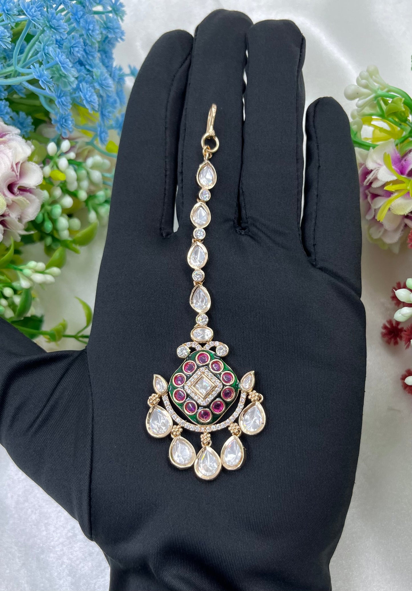 Divya Moissanite Mang Tika
